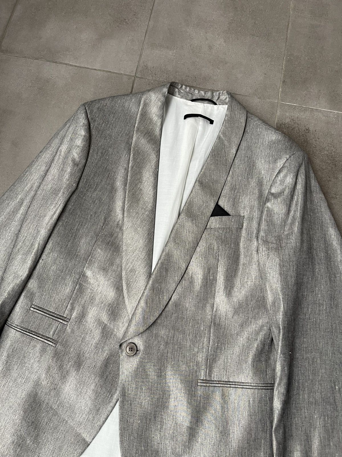 DRYKORN !DS! SS23 Drykorn Foil Gray Blazer Jacket Size US M / EU 48-50 / 2 - 6 Thumbnail