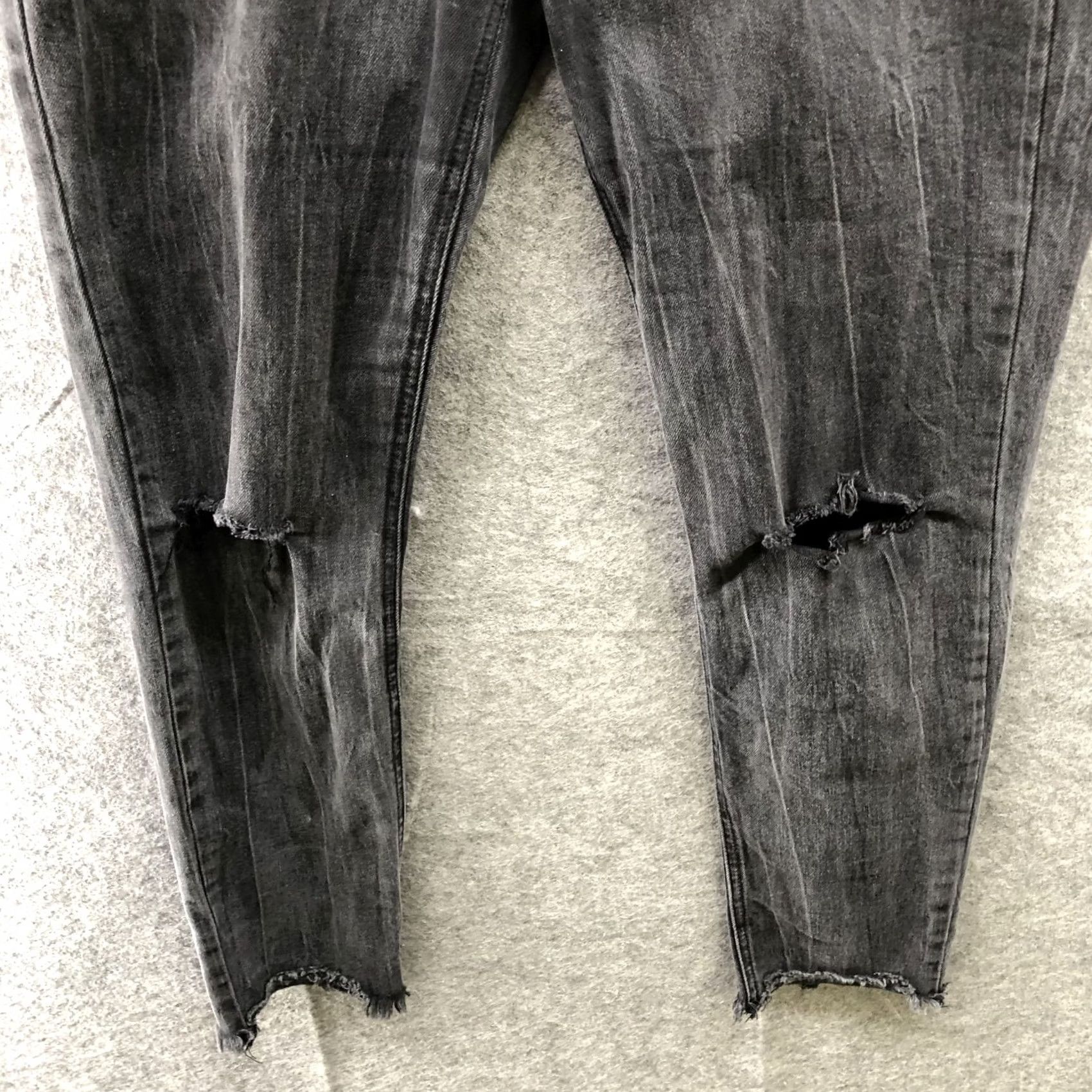 Lucky Brand Lucky Brand Bridgette Skinny Jean Womens Size 6 / 28 Charcoal Black Button Fly Denim Slim Pockets Stretch 26 Inseam Season: N/A Size 28" / US 6 / IT 42 - 4 Thumbnail