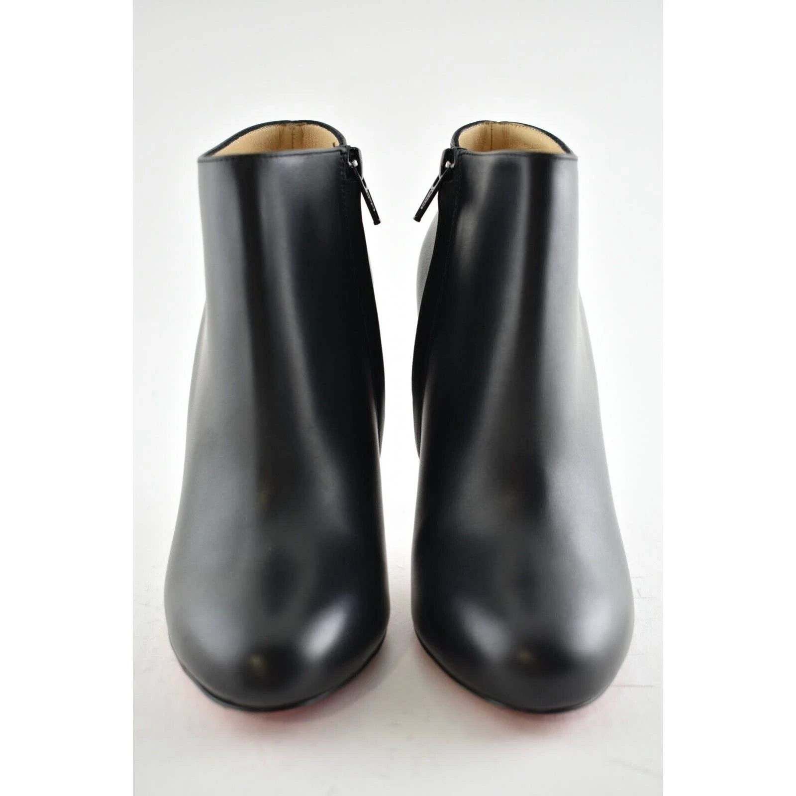 Christian Louboutin Christian Louboutin Belle 100 Black Calf Leather Ankle Size US 5 / IT 35 - 6 Thumbnail