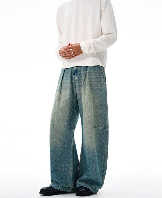 Vintage American-style high-street men's baggy curved-leg jeans Size US 32 / EU 48 - 3 Thumbnail