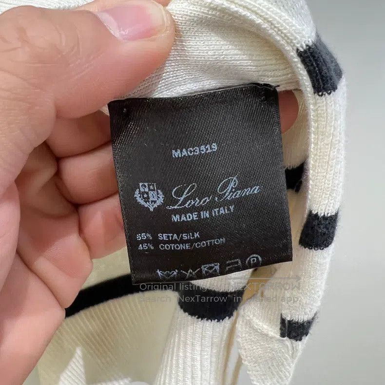 Loro Piana Loro Piana Striped Logo Banded Cotton Short-Sleeved Shirt Size XS / US 0-2 / IT 36-38 - 4 Thumbnail