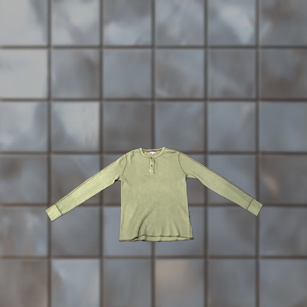 Wallace & Barnes NWT WALLACE & BARNES Mens Large Waffle Thermal Henley Shirt Green AD157 Size US L / EU 52-54 / 3 - 1 Thumbnail