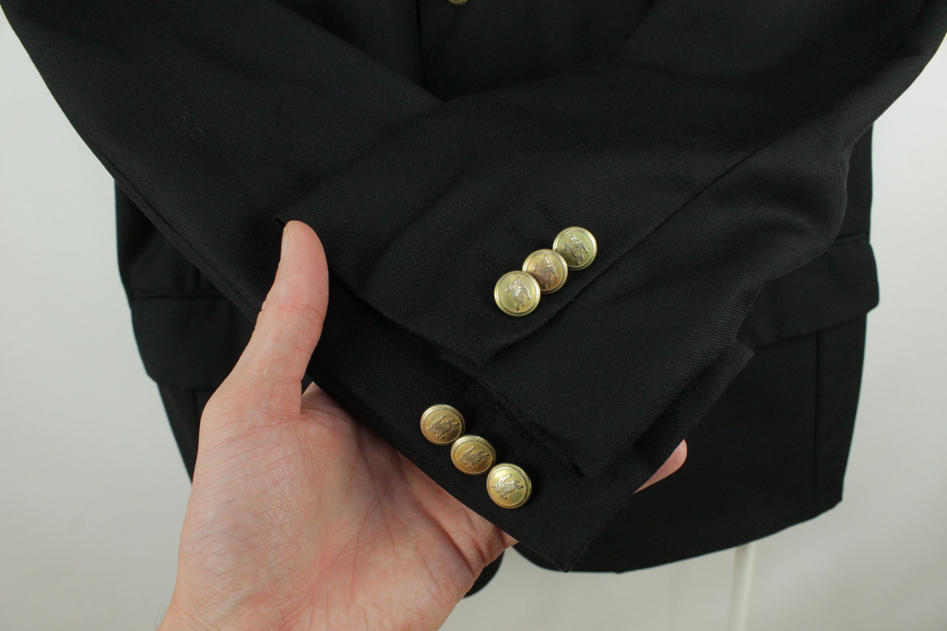 Burberry Burberry Nova Check Lining Gold BTN Black Blazer Jacket Size US L / EU 52-54 / 3 - 3 Thumbnail