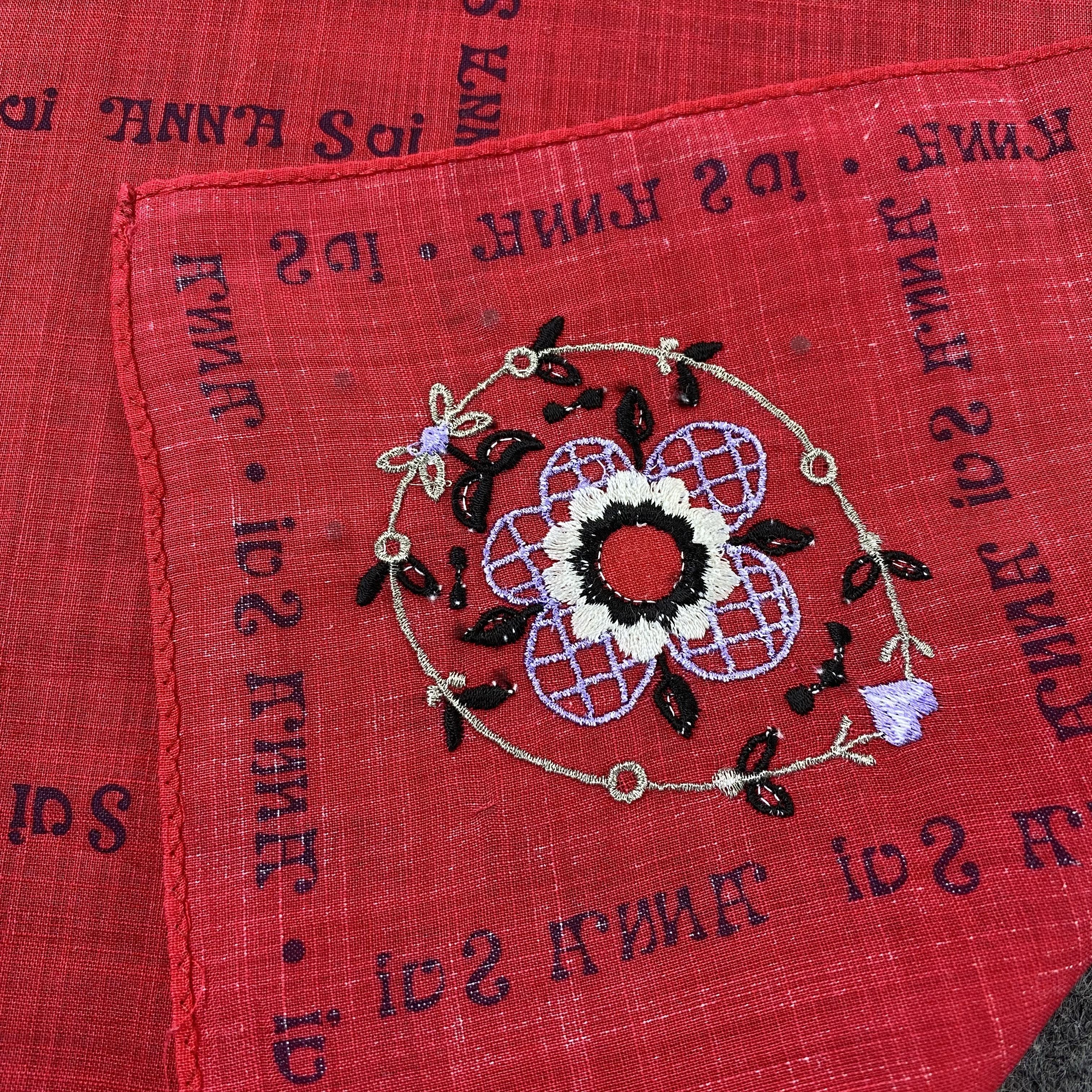 Anna Sui Anna Sui Handkerchief Neckerchief Bandana-B1569 Size ONE SIZE - 6 Thumbnail