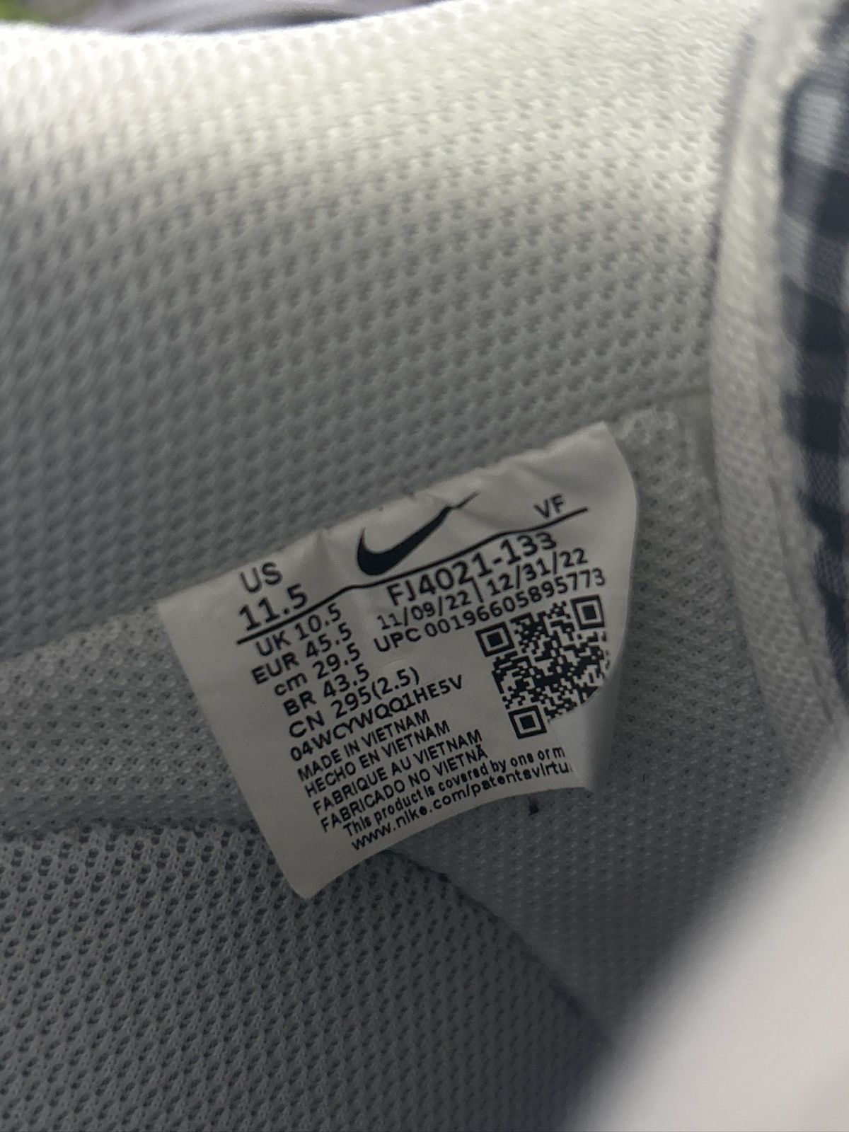Nike Size 11.5 Nike Air Force 1 Black And White Checkered Size US 11.5 / EU 44-45 - 6 Thumbnail