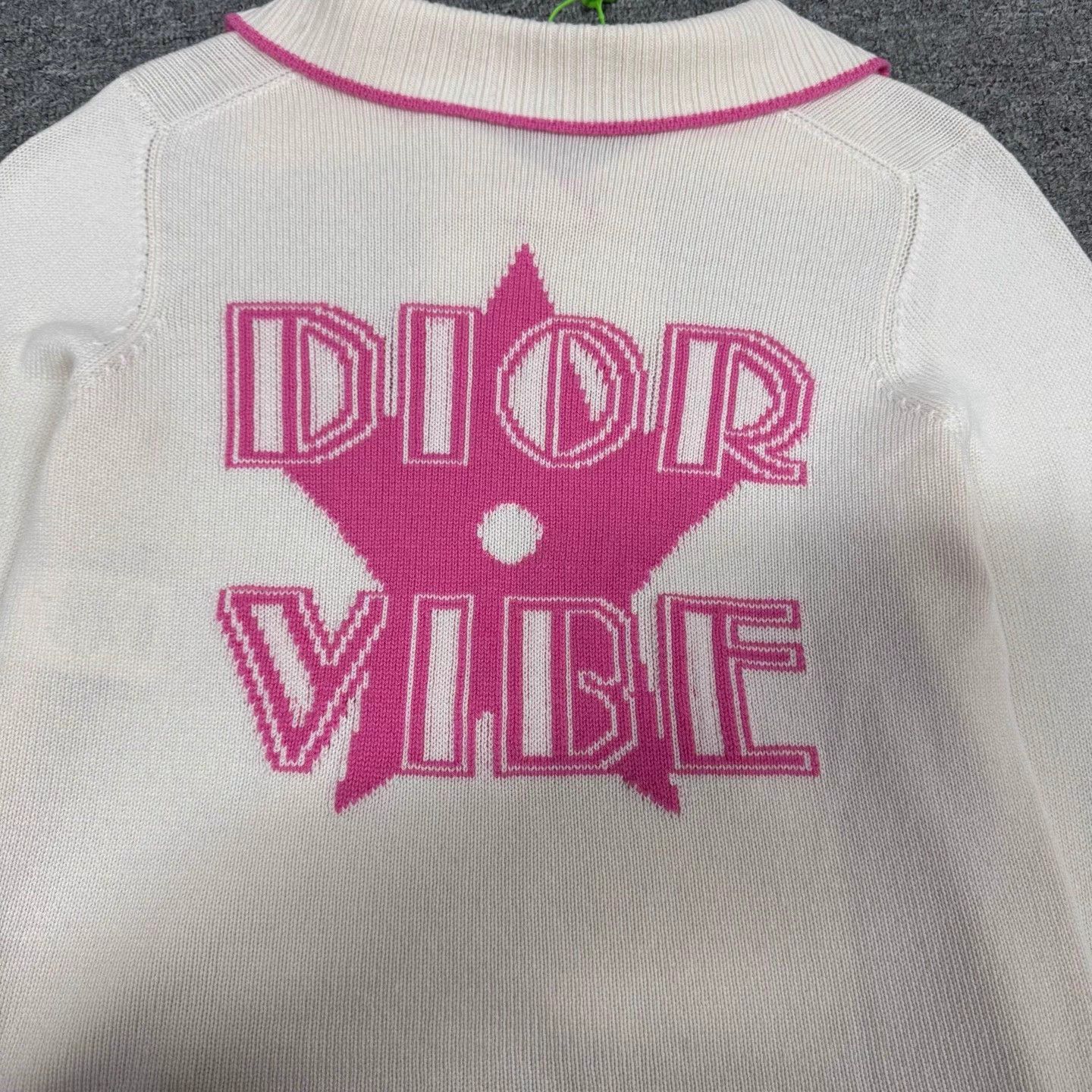 Dior Dior men's cashmere sweater 40 pink back logo striped cuffs Size M / US 6-8 / IT 42-44 - 6 Thumbnail