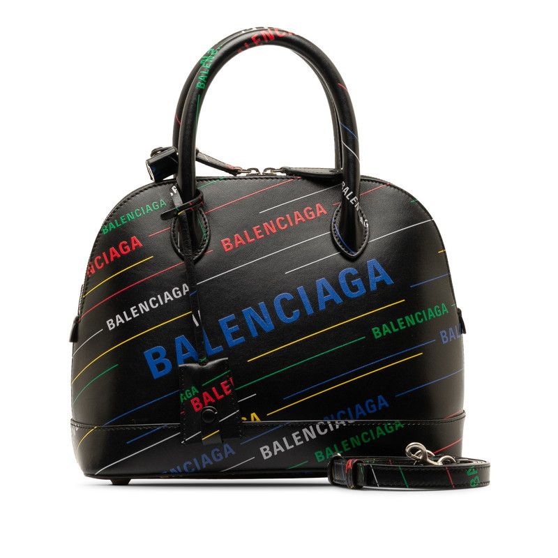 image of Balenciaga Leather Ville Top Handle S in Black, Women's