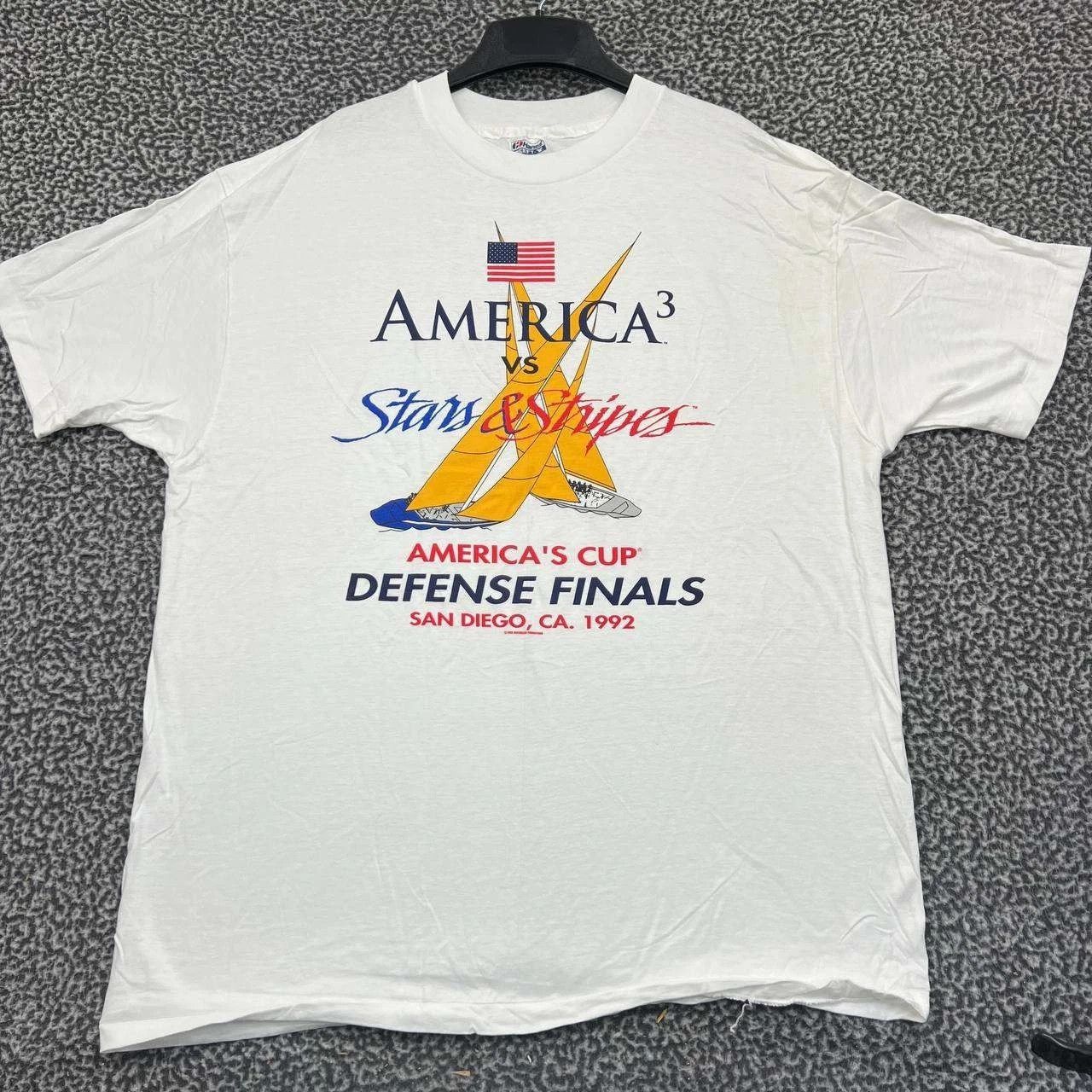Hanes Vintage America's Cup Shirt Men XL White Beefy Deadstock Size US XL / EU 56 / 4 - 1 Thumbnail