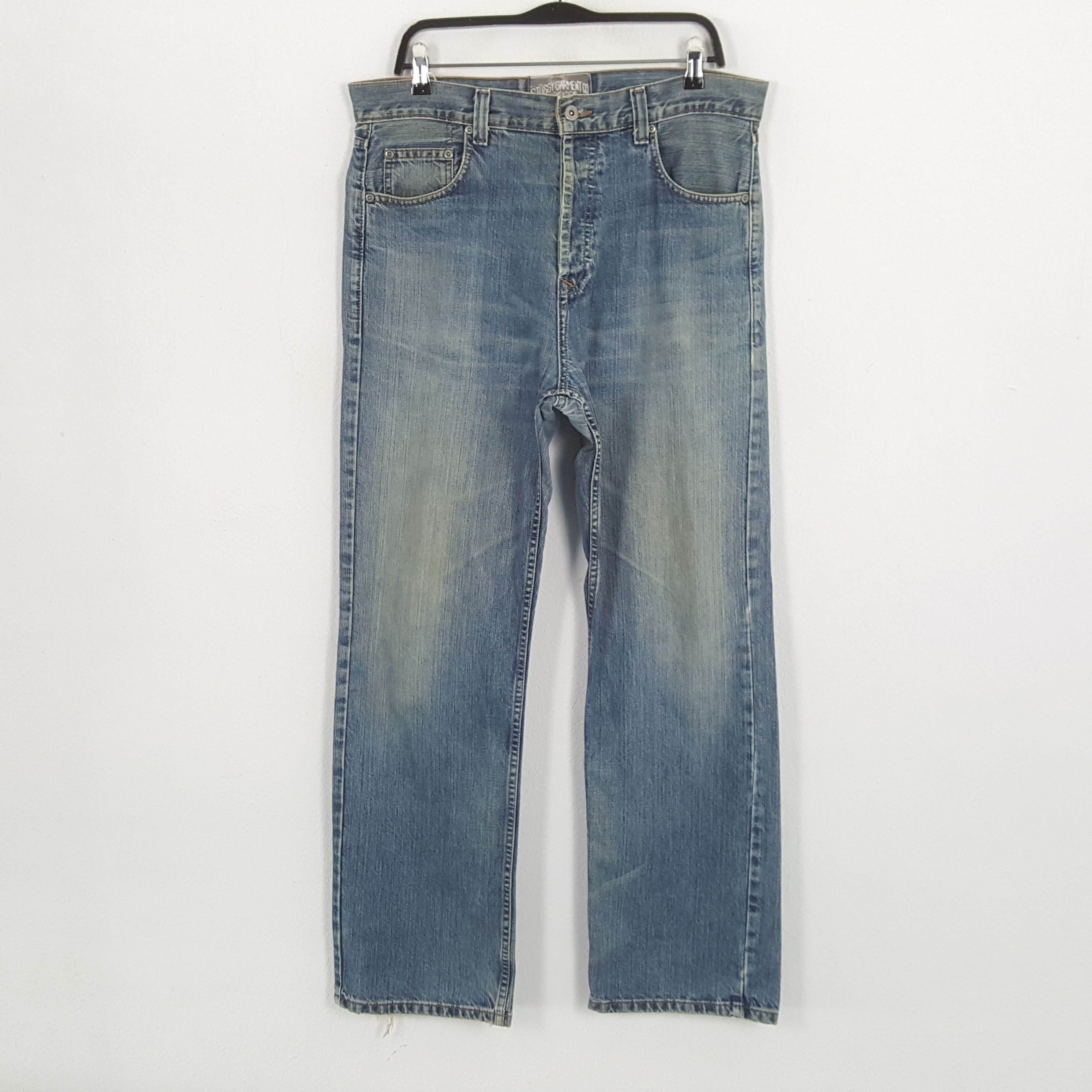 Stussy STUSSY Streetwear Skateboard Style Custom Art Jeans Size US 35 - 4 Thumbnail