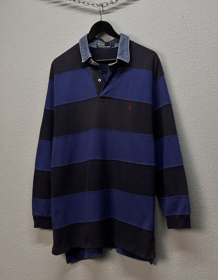 Polo Ralph Lauren × Ralph Lauren × Vintage Vintage Polo Ralph Lauren Rugby Y2K Size US XL / EU 56 / 4 - 5 Thumbnail