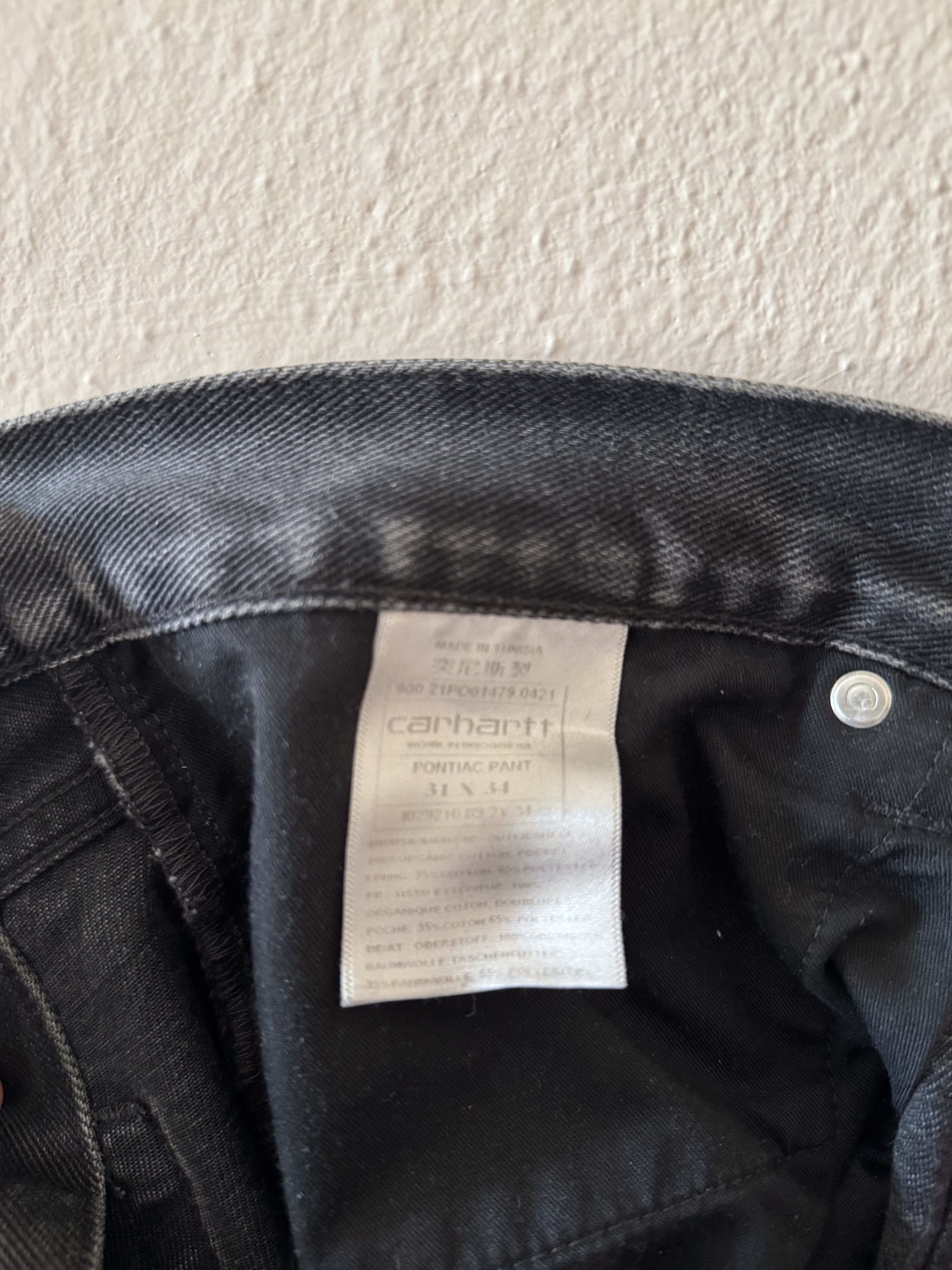 Carhartt Carhartt Pontiac Pant Black Size US 31 - 3 Thumbnail