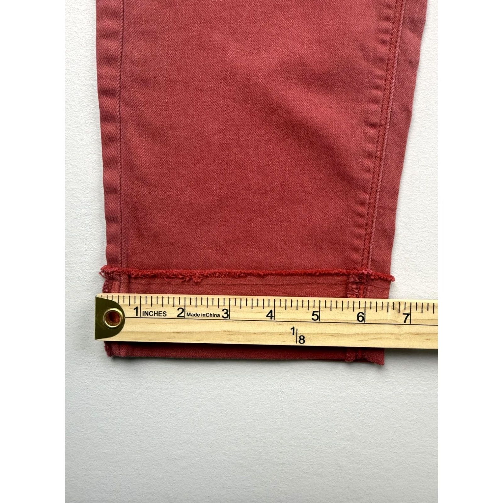 J. Jill J. Jill Womens 8P Red Cropped Jeans Cotton Blend Denim Pants Size 30" / US 8 / IT 44 - 6 Thumbnail