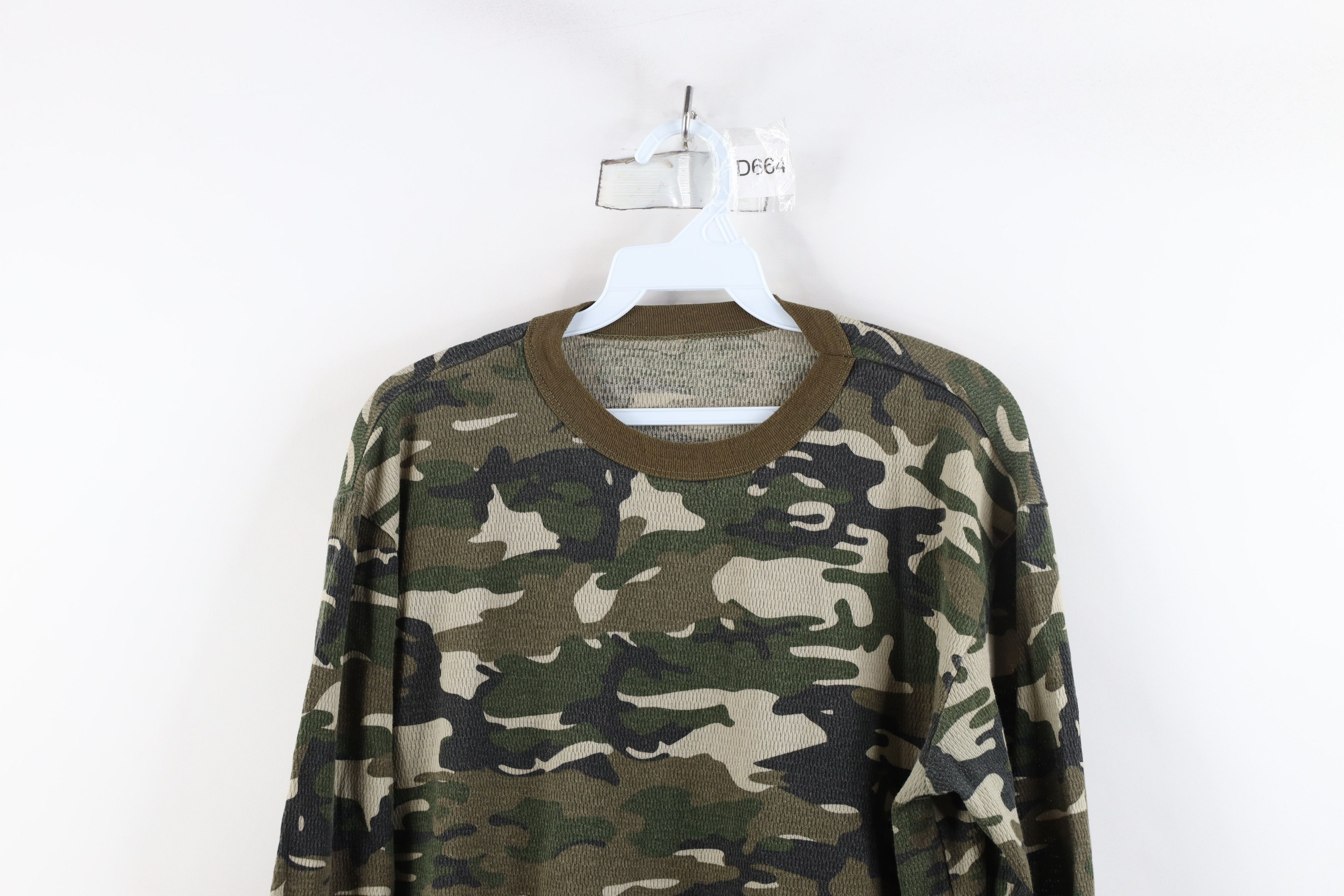 Vintage Vintage 90s Y2K Streetwear Waffle Knit Long Sleeve T-Shirt Size US S / EU 44-46 / 1 - 2 Thumbnail
