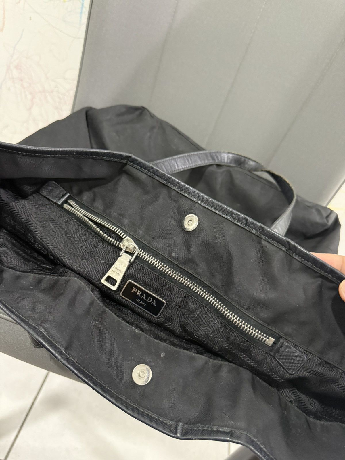 Prada Vintage Prada Black Medium Robot Tote Bag Size ONE SIZE - 13 Thumbnail