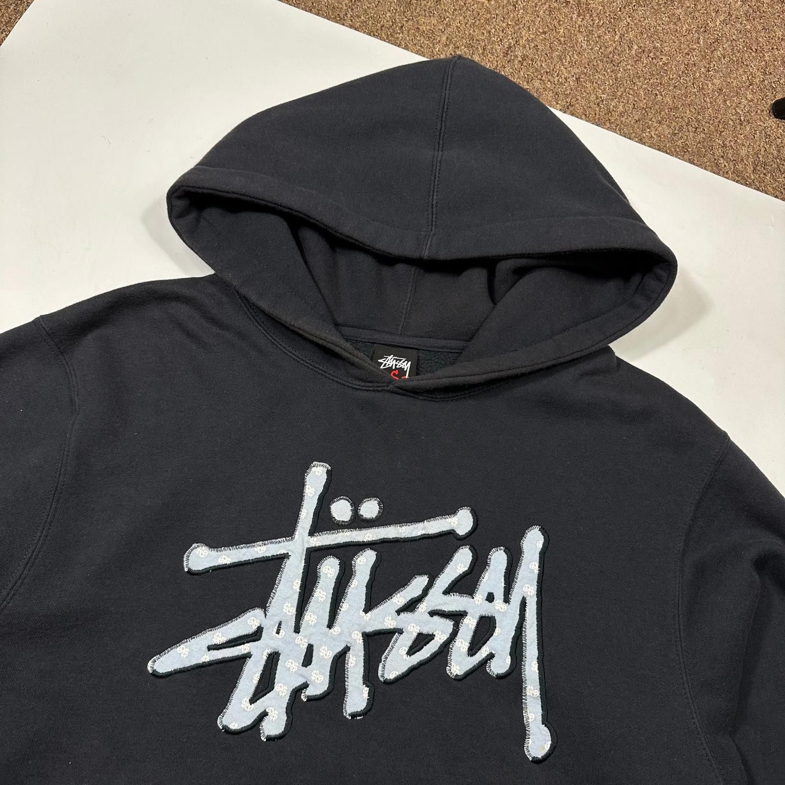 Stussy Stussy 00’s Embroidered Appliqué Monogram Boxy Hoodie - S/M Size US S / EU 44-46 / 1 - 2 Thumbnail