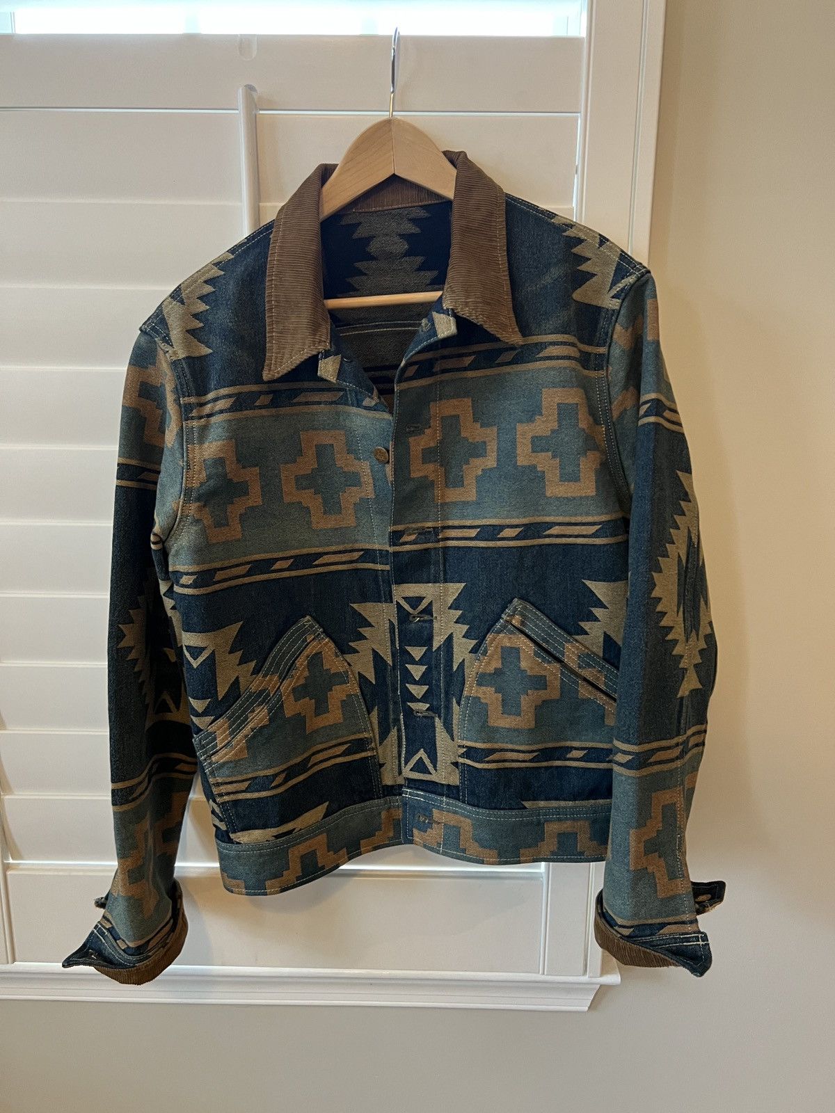 RRL Ralph Lauren RRL Corduroy Trim Valero Jacquard Trucker Jacket