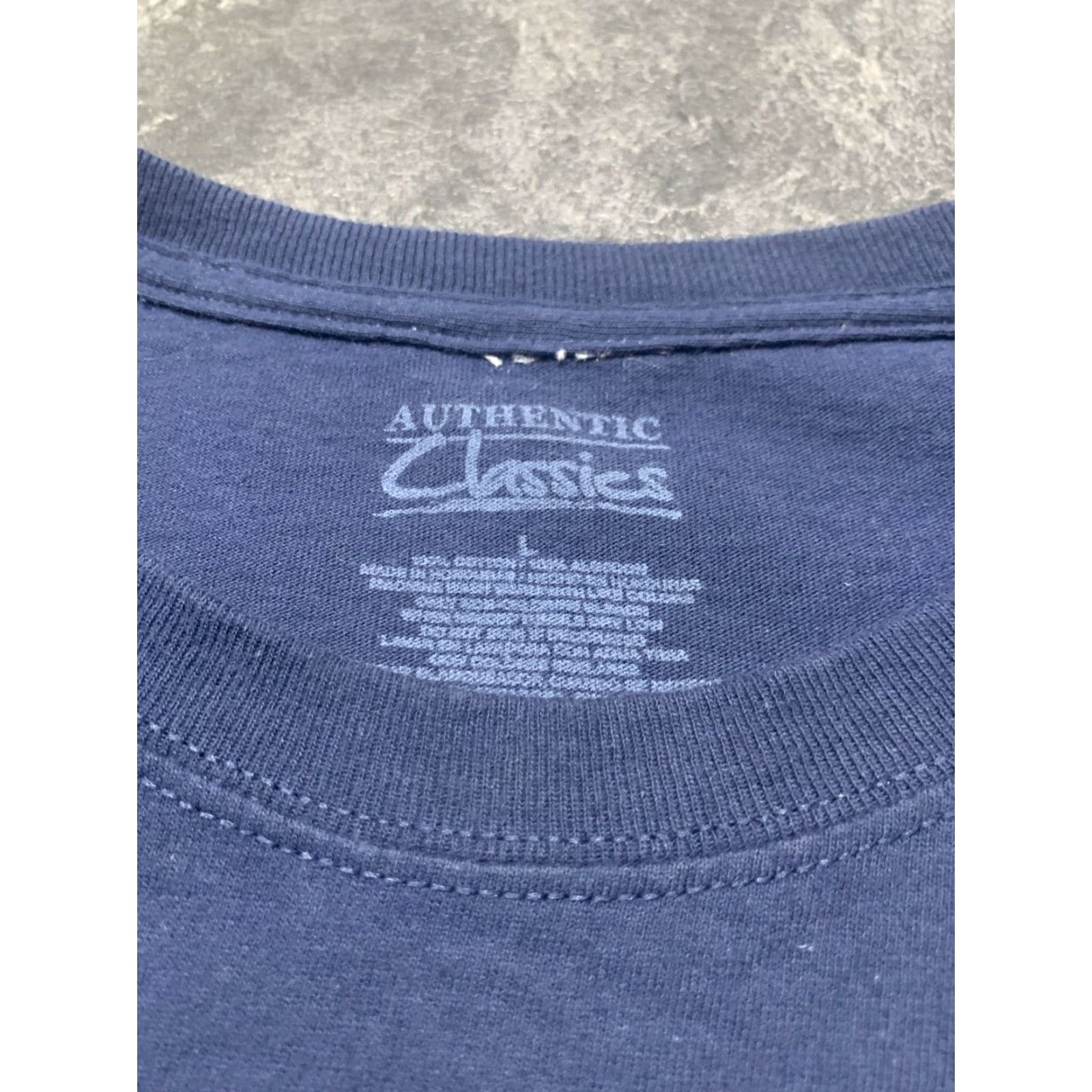 Vintage Authentic Classics Men's T-Shirt Size Large Blue USA Flag Patriotic Graphic Tee Size US L / EU 52-54 / 3 - 4 Thumbnail