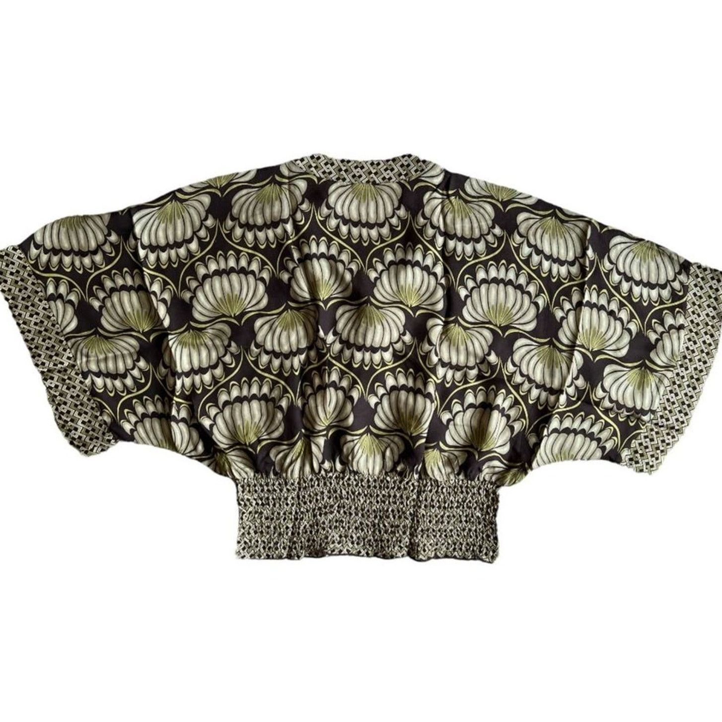 Michael Kors Michael Kors Green Printed Overlap Silk Top, XS Size XS / US 0-2 / IT 36-38 - 3 Thumbnail