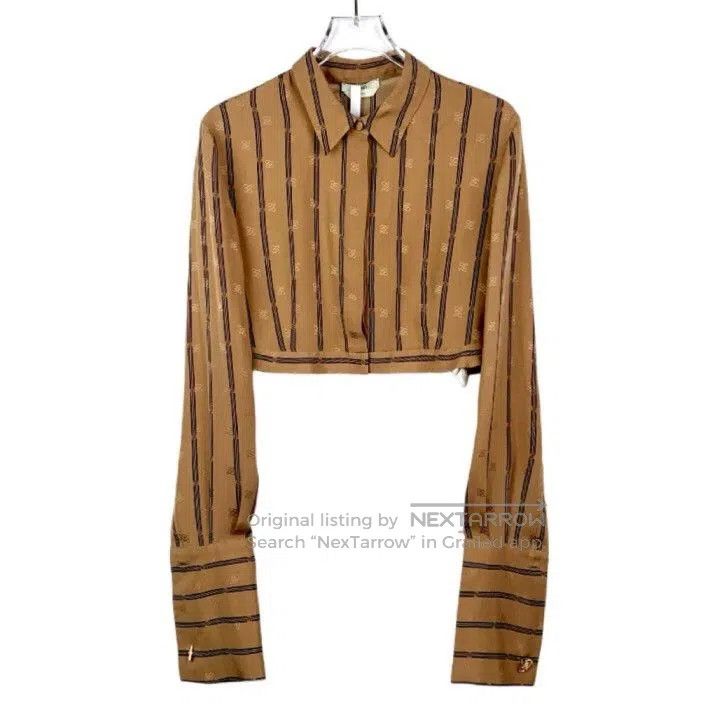 Fendi fendi brown striped silk long sleeve shirt. Size US M / EU 48-50 / 2 - 1 Thumbnail