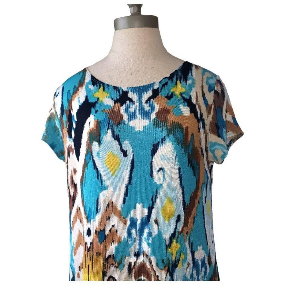 Chicos CT1580 Chico's Travelers Abstract Pattern Maxi Dress Size 1 Size M / US 6-8 / IT 42-44 - 2 Thumbnail