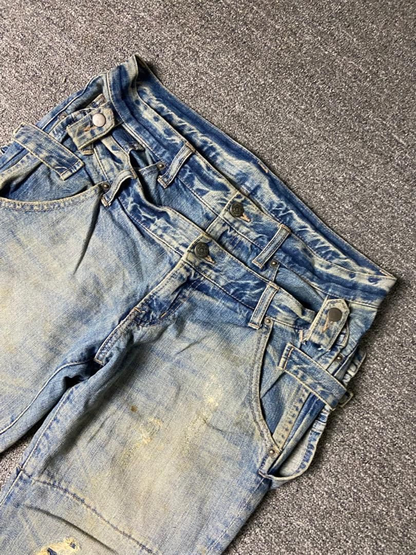 PPFM 🔥Vintage PPFM Double Waist Distressed Jeans🔥 (136) Size US 32 / EU 48 - 12 Thumbnail