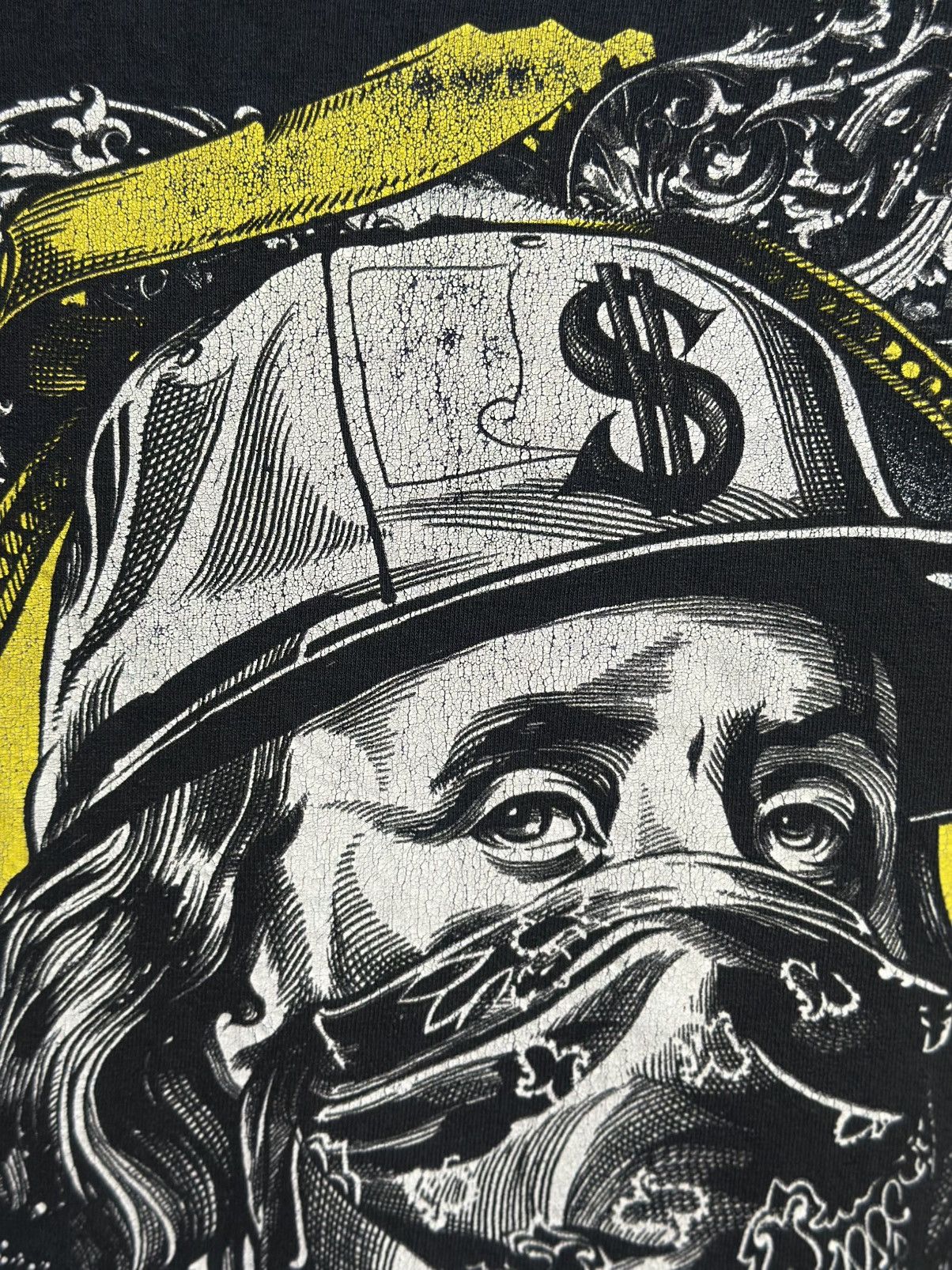 Gildan × Spiritual Gangster × Vintage Vintage Benjamin Franklin Money Faded Tee Size US M / EU 48-50 / 2 - 3 Thumbnail
