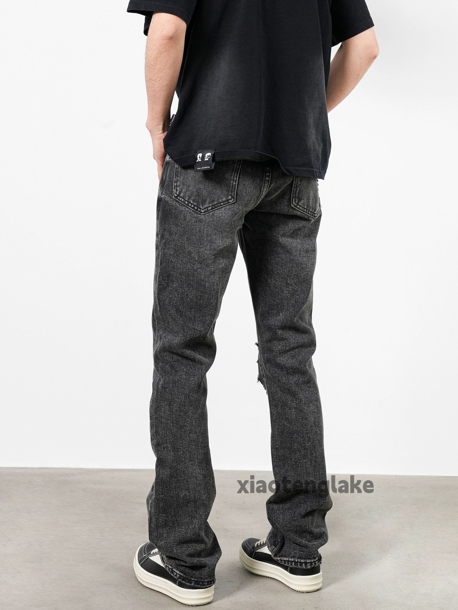 Jean × Vintage washed faded cleanfit yuppie bootcut damaged jeans Size US 32 / EU 48 - 6 Thumbnail