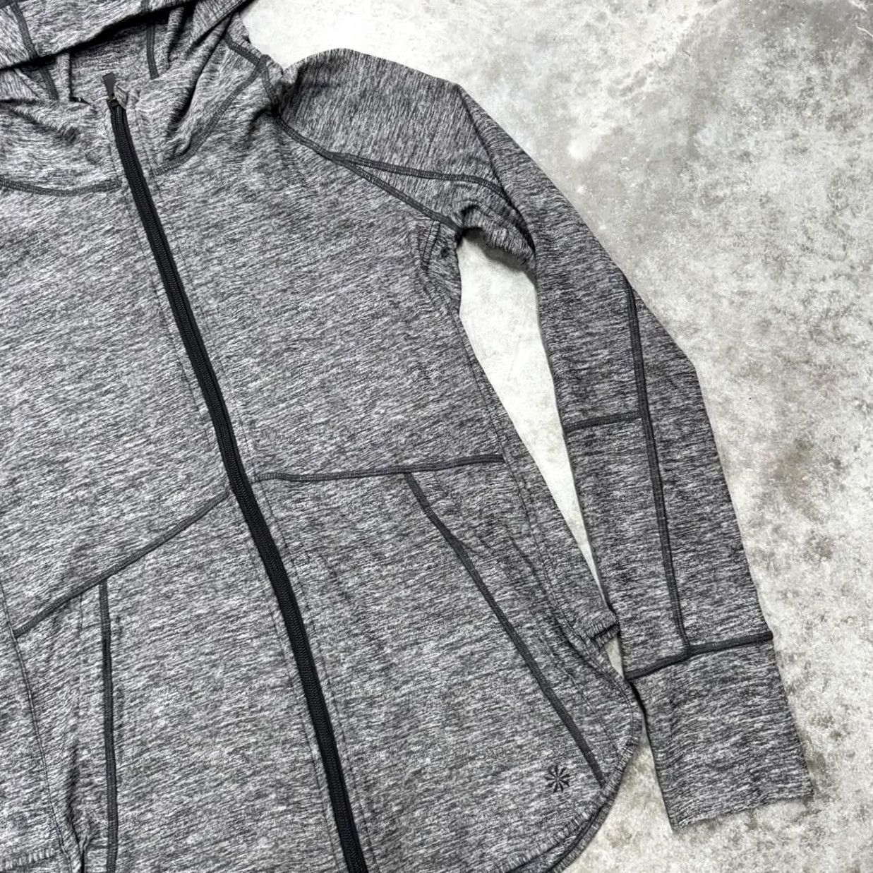 Athleta Athleta Jacket Womens XS Gray Hooded Full Zip Heathered Pockets Zip Size XS / US 0-2 / IT 36-38 - 3 Thumbnail