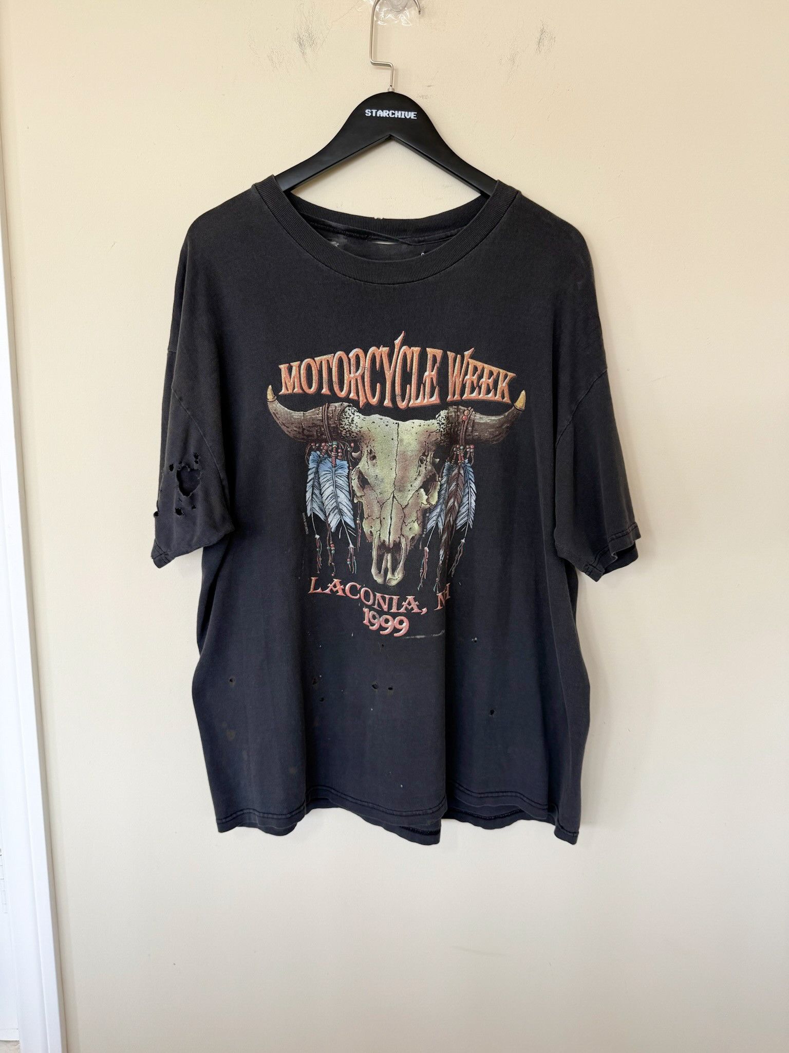 Vintage Thrashed Motorcycle Week 1999 Shirt Size US XL / EU 56 / 4 - 1 Thumbnail
