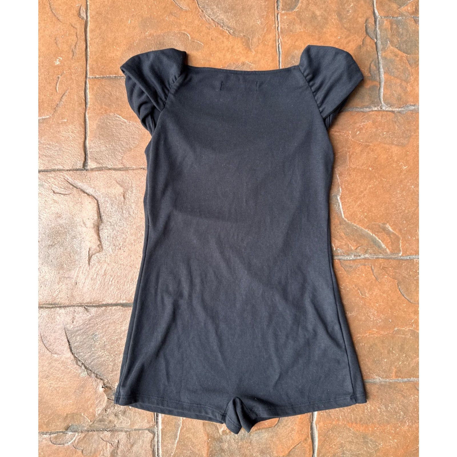 Free People VINTAGE Free People Beach Romper Women’s XS Black One Piece Size 26" / US 2 / IT 38 - 3 Thumbnail
