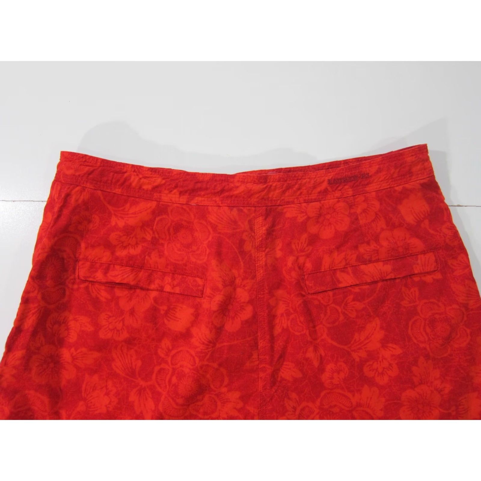 Ralph Lauren VINTAGE Ralph Lauren Women Chino Bermuda Short 8 Red 4 Pocket 100% Cotton Floral Rise High Size 30" / US 8 / IT 44 - 6 Thumbnail