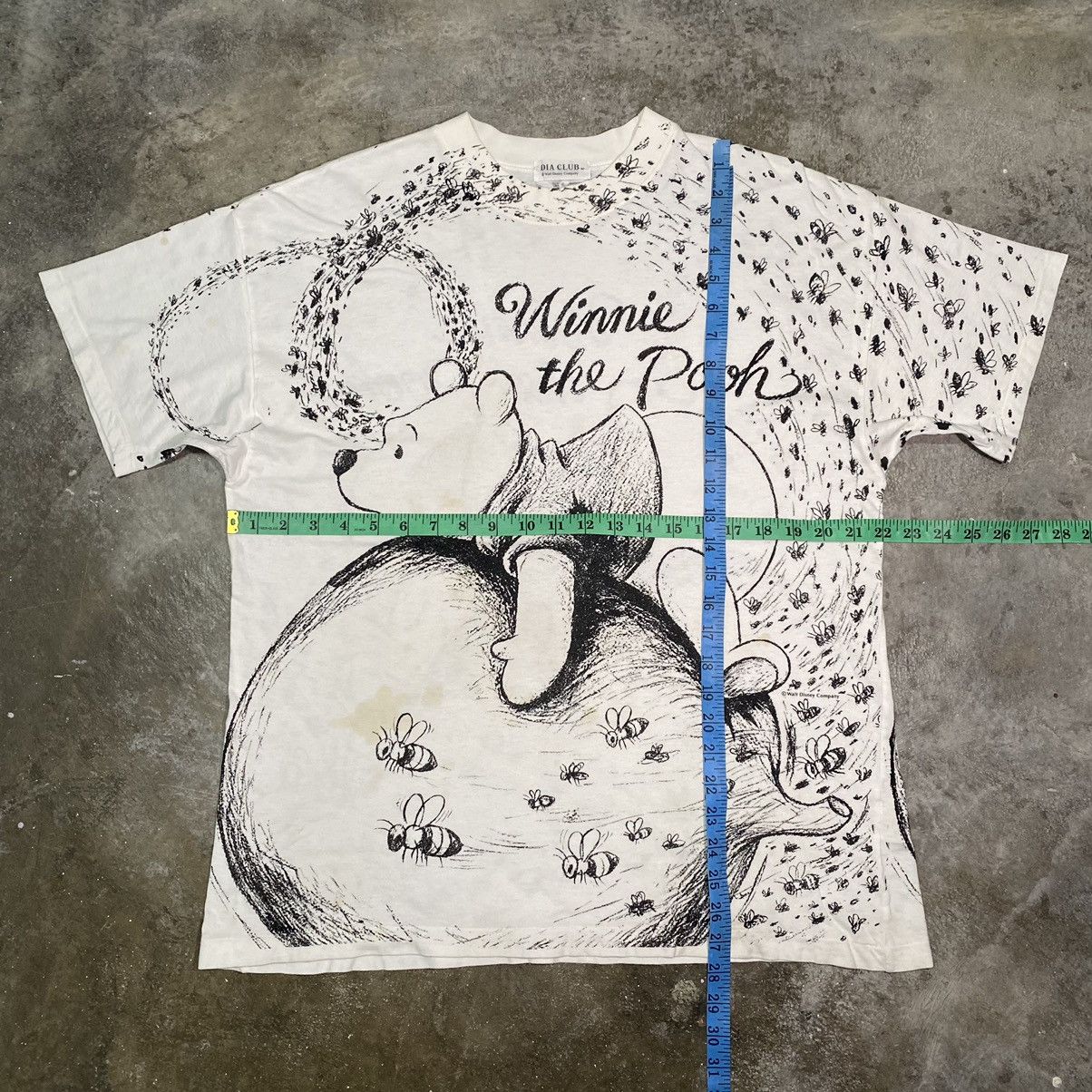 Disney × Vintage Vintage Winnie The Pooh Alloverprint Disney T Shirt RARE Size US XL / EU 56 / 4 - 12 Thumbnail