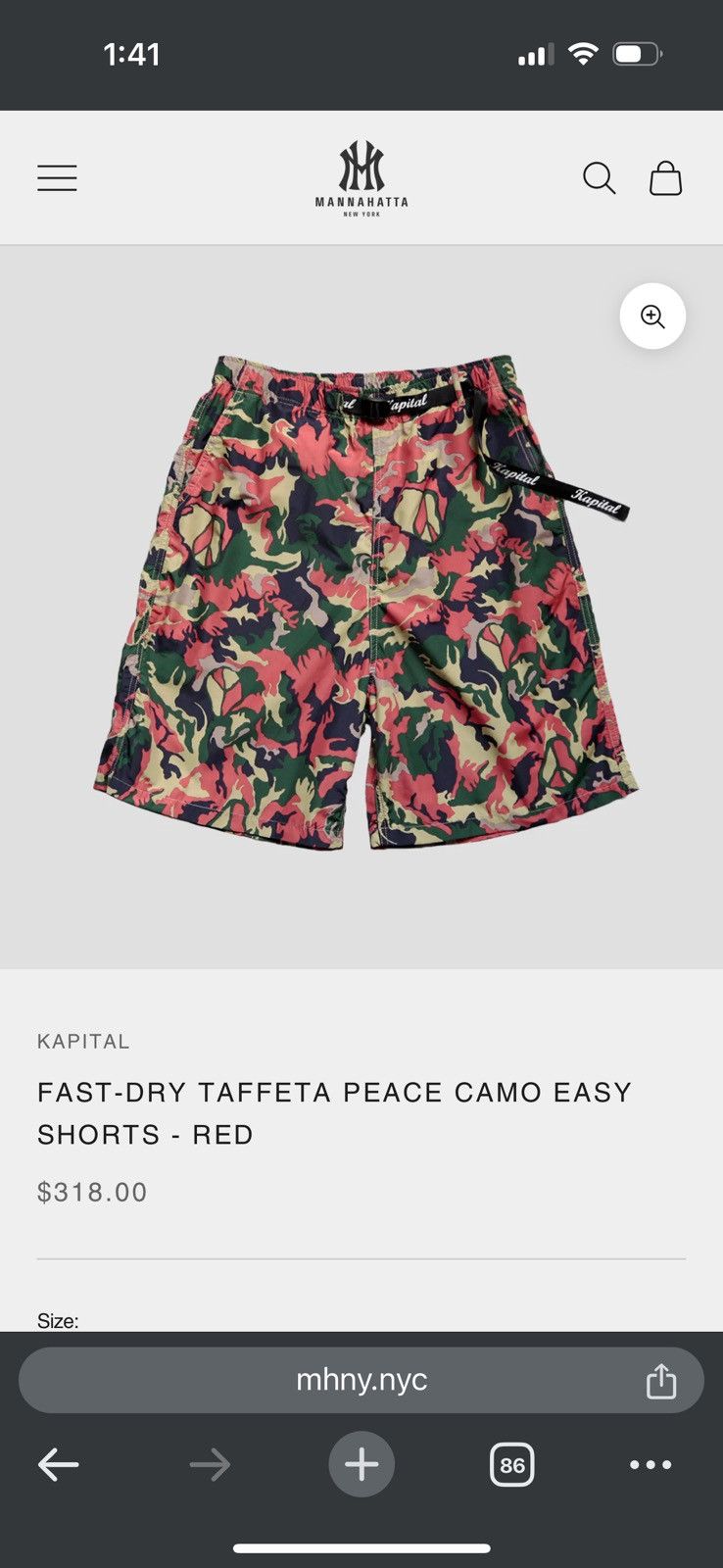 Kapital Taffeta camo shorts size 1 Size US 29 - 9 Thumbnail