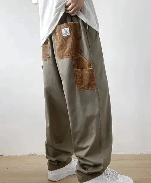 Other Korean Casual Cargo Pants Loose Patchwork Y2K #20 Size US 28 / EU 44 - 4 Thumbnail