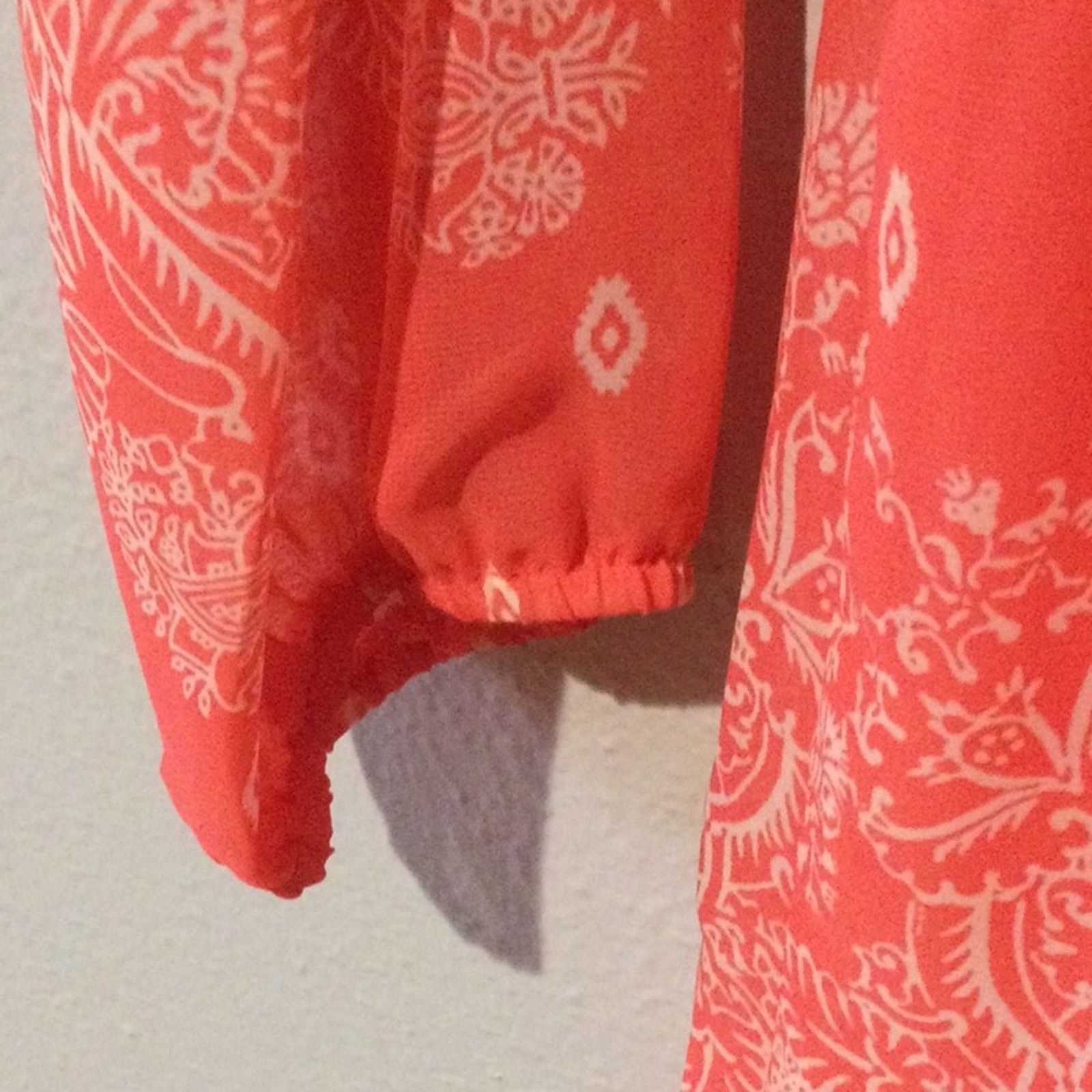 Other Love Tree Salmon & White V-neck Tie Shorts Romper M Size 30" / US 8 / IT 44 - 9 Thumbnail