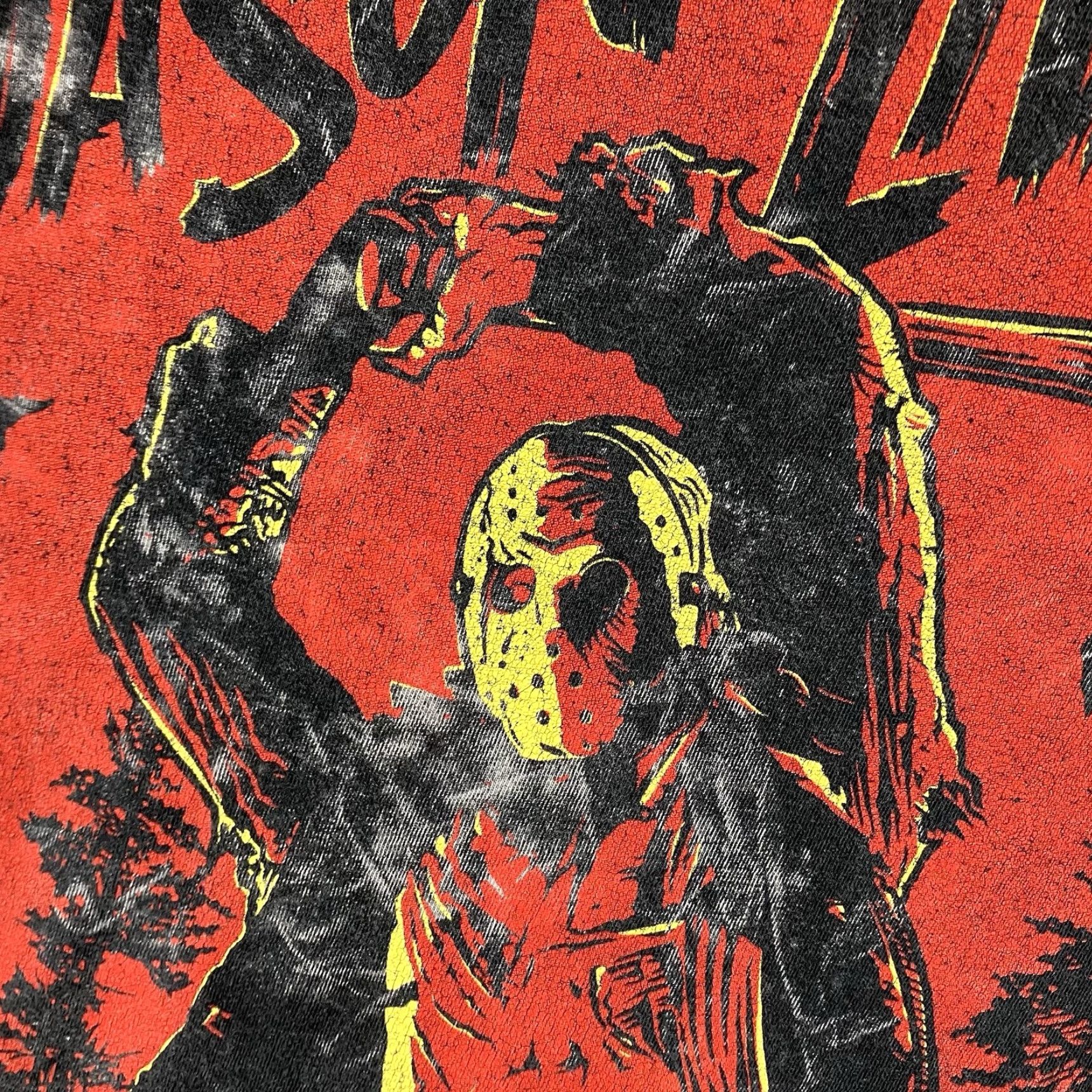 Affliction FRIDAY THE 13TH JASON LIVES Graphic Tee Mens Medium Black Acid Wash Size US M / EU 48-50 / 2 - 4 Thumbnail