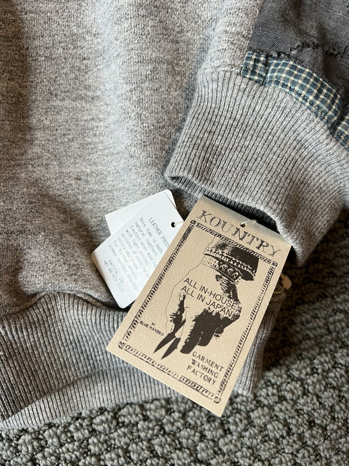 Kapital Kapital Quilted Patchwork Grey Sweatshirt Size US L / EU 52-54 / 3 - 4 Thumbnail