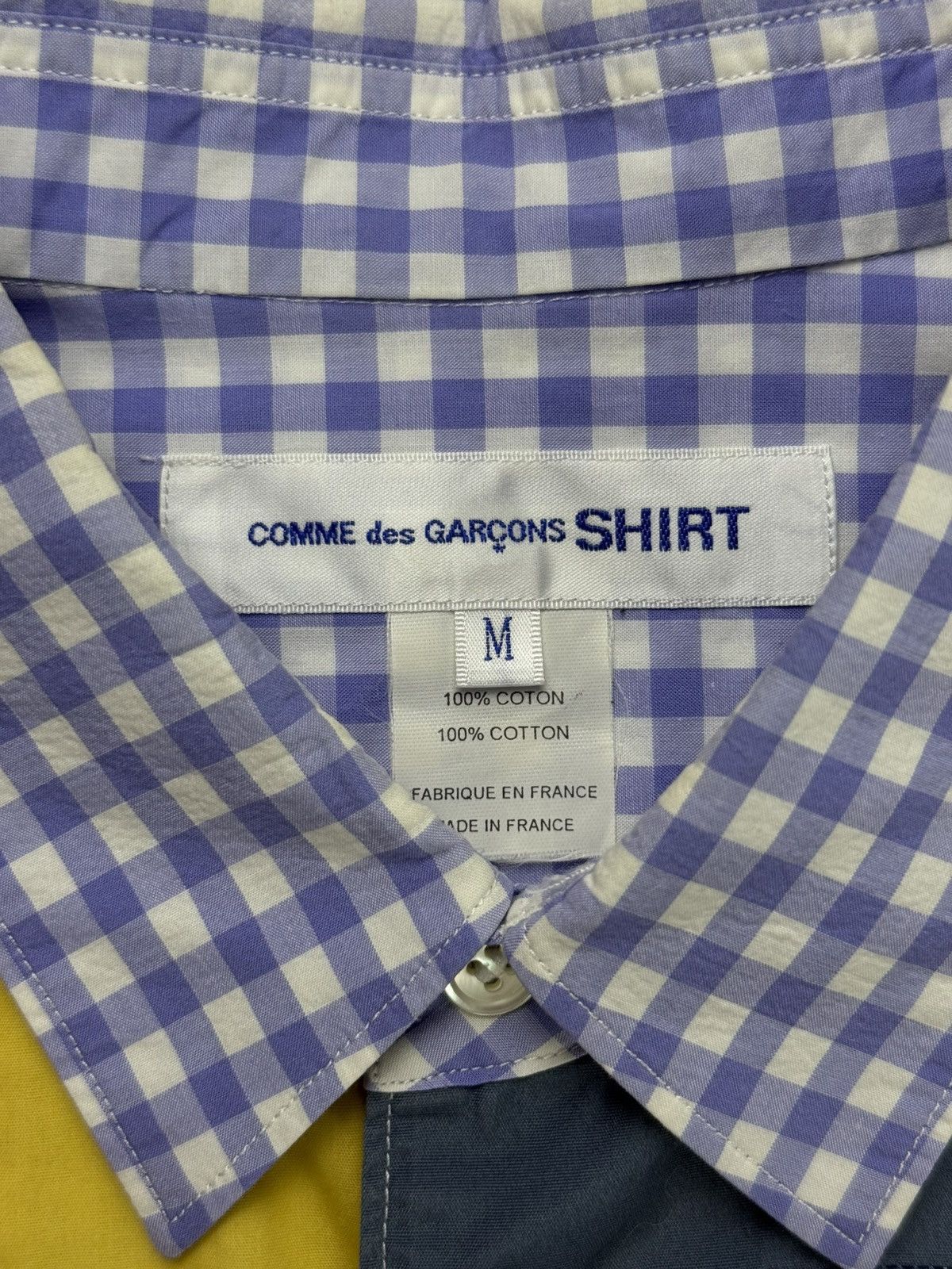 Comme des Garcons SHIRT CDG SHIRT - S/S21 Paneling Gingham Check Shirt Size US M / EU 48-50 / 2 - 6 Thumbnail