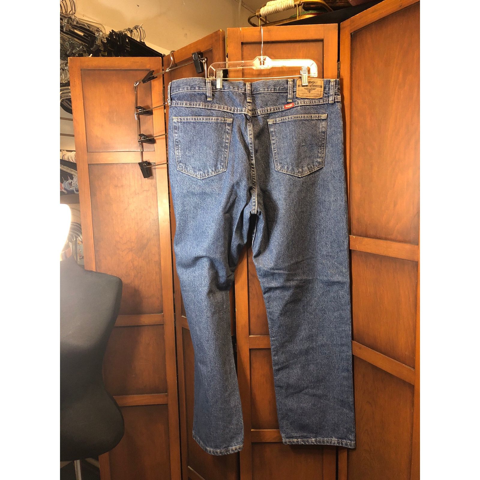 Wrangler Mens blue denim wrangler jeans Size US 40 / EU 56 - 2 Thumbnail