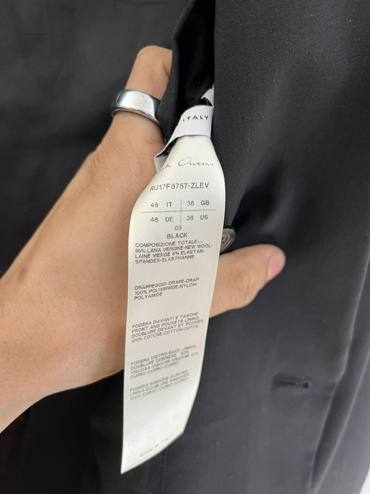 Rick Owens Rick owens glitter drape soft blazer 48 Size 48R - 9 Thumbnail
