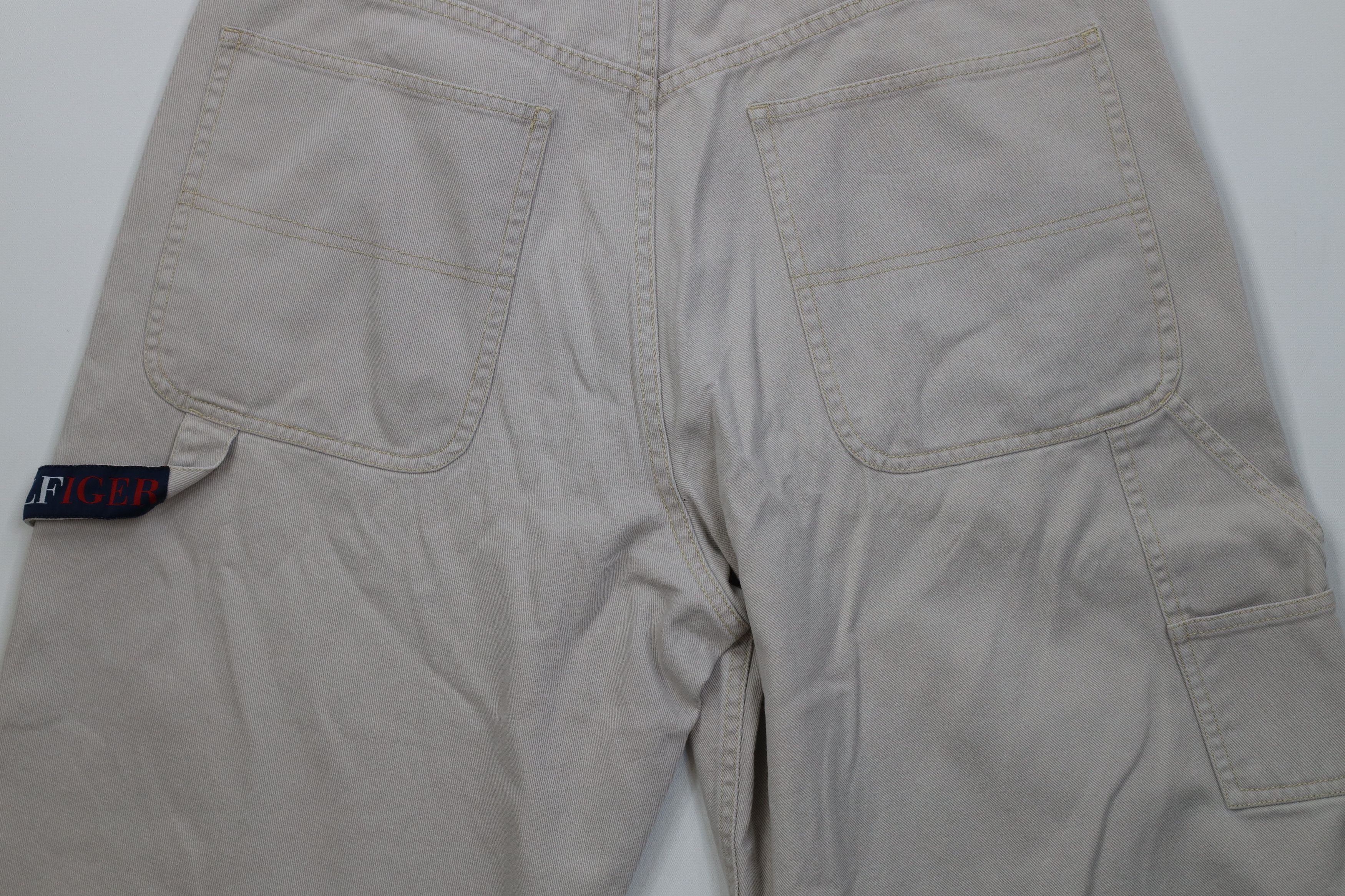 Tommy Hilfiger Vintage 90s Tommy Hilfiger Baggy Dungaree Denim Shorts Gray Size US 32 / EU 48 - 12 Thumbnail