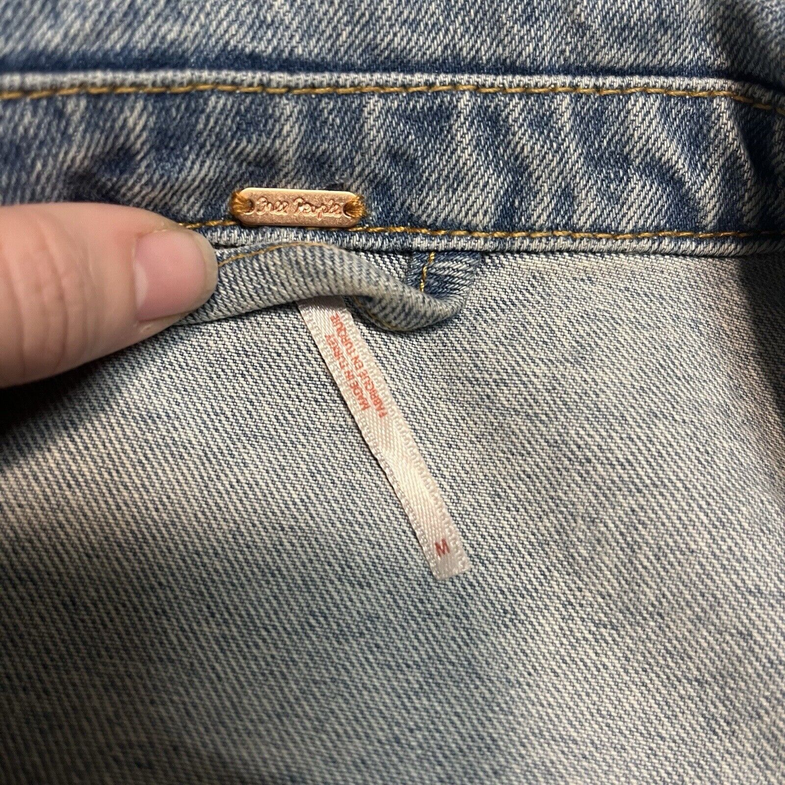 Free People Free People Denim Trucker Jacket Size M / US 6-8 / IT 42-44 - 7 Thumbnail