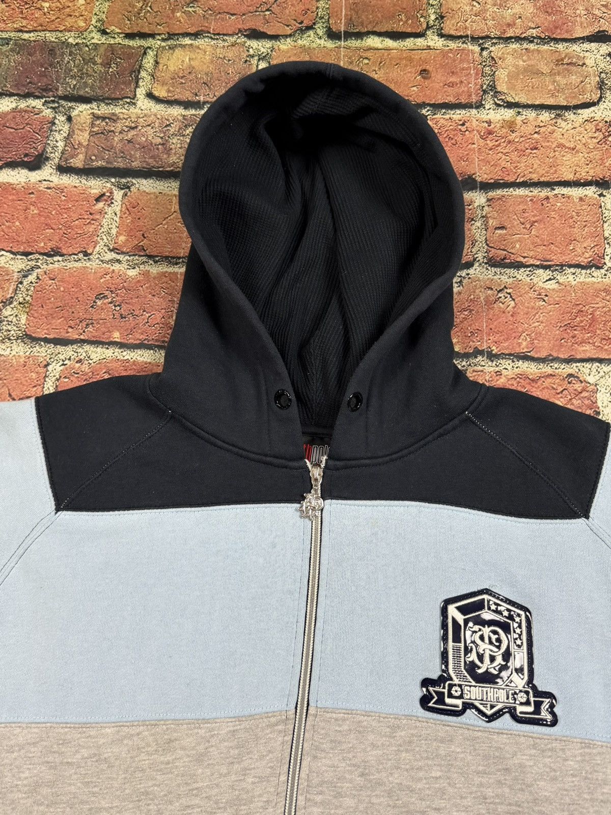 Southpole Vintage Southpole Zip-Up Hoodie Sweatshirt Blue Striped Y2K Size US XXL / EU 58 / 5 - 6 Thumbnail