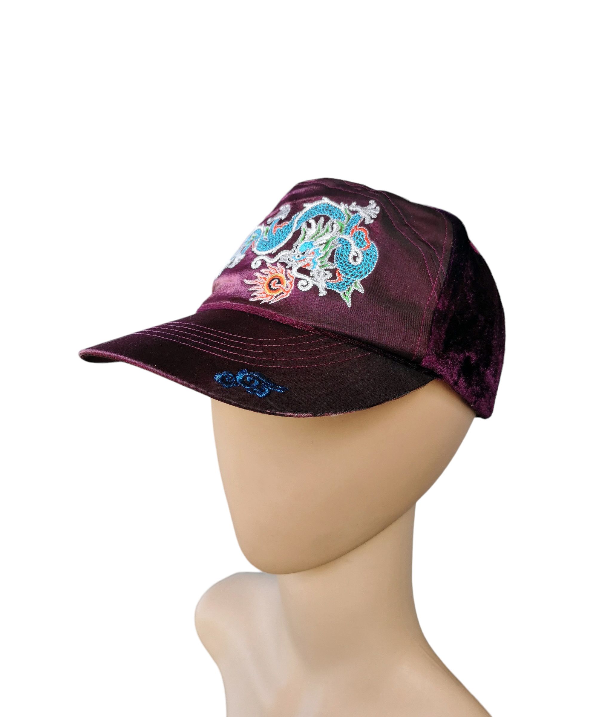 Japanese Brand Hayashi Style Dragon Embroidery Velvet Trucker Cap Size ONE SIZE - 6 Thumbnail