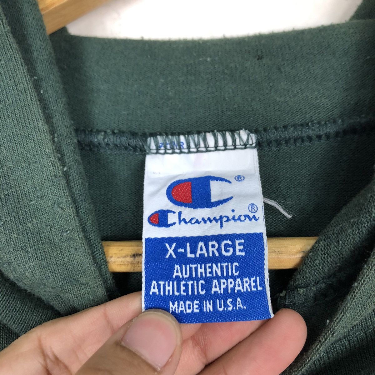 Champion × Vintage Vintage Champion Hoodie Spell Out Rare Streetwear XL Size US XL / EU 56 / 4 - 14 Thumbnail