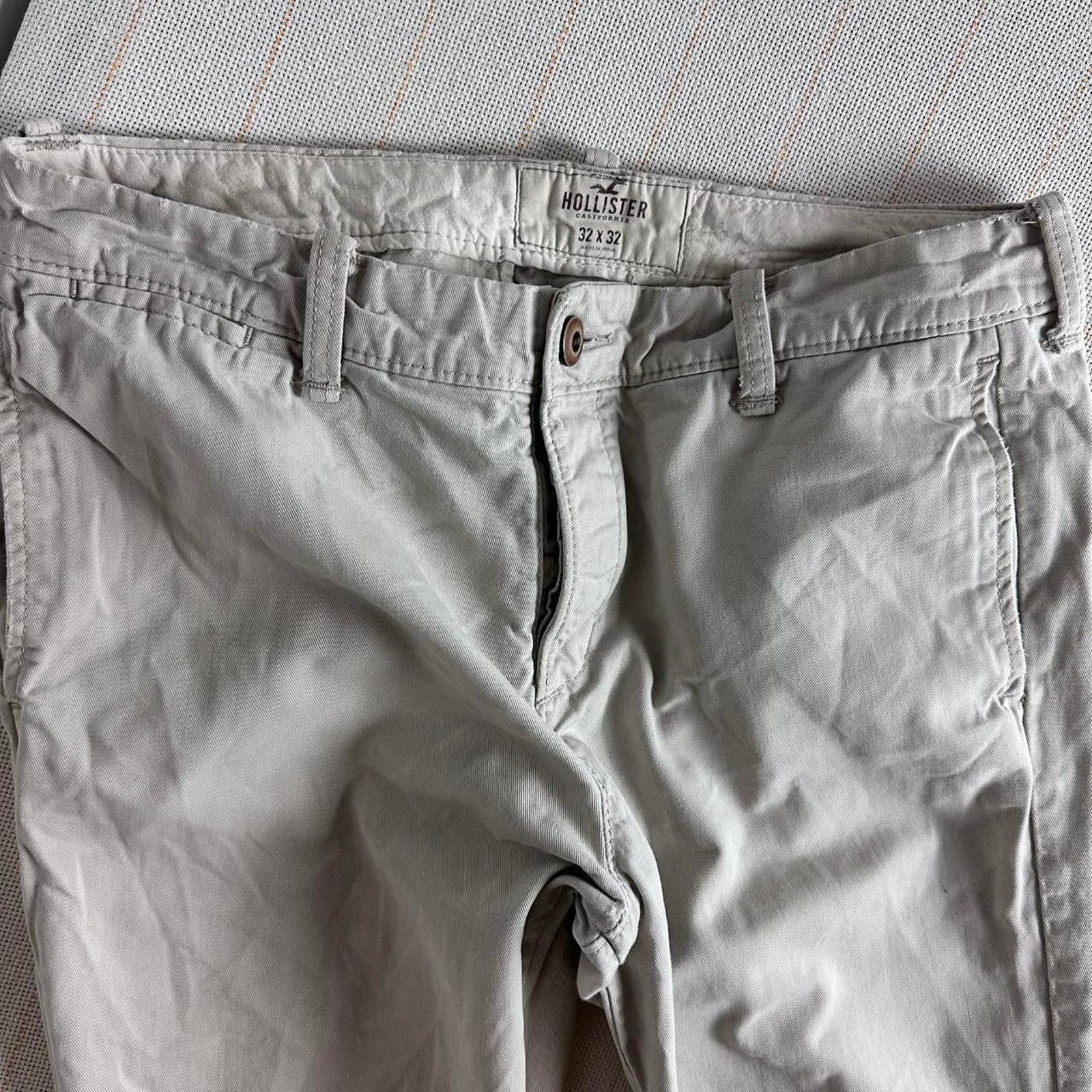 Hollister Hollister Brown Khaki Casual Dress Pants 32x32 Soft Cotton Size US 32 / EU 48 - 4 Thumbnail