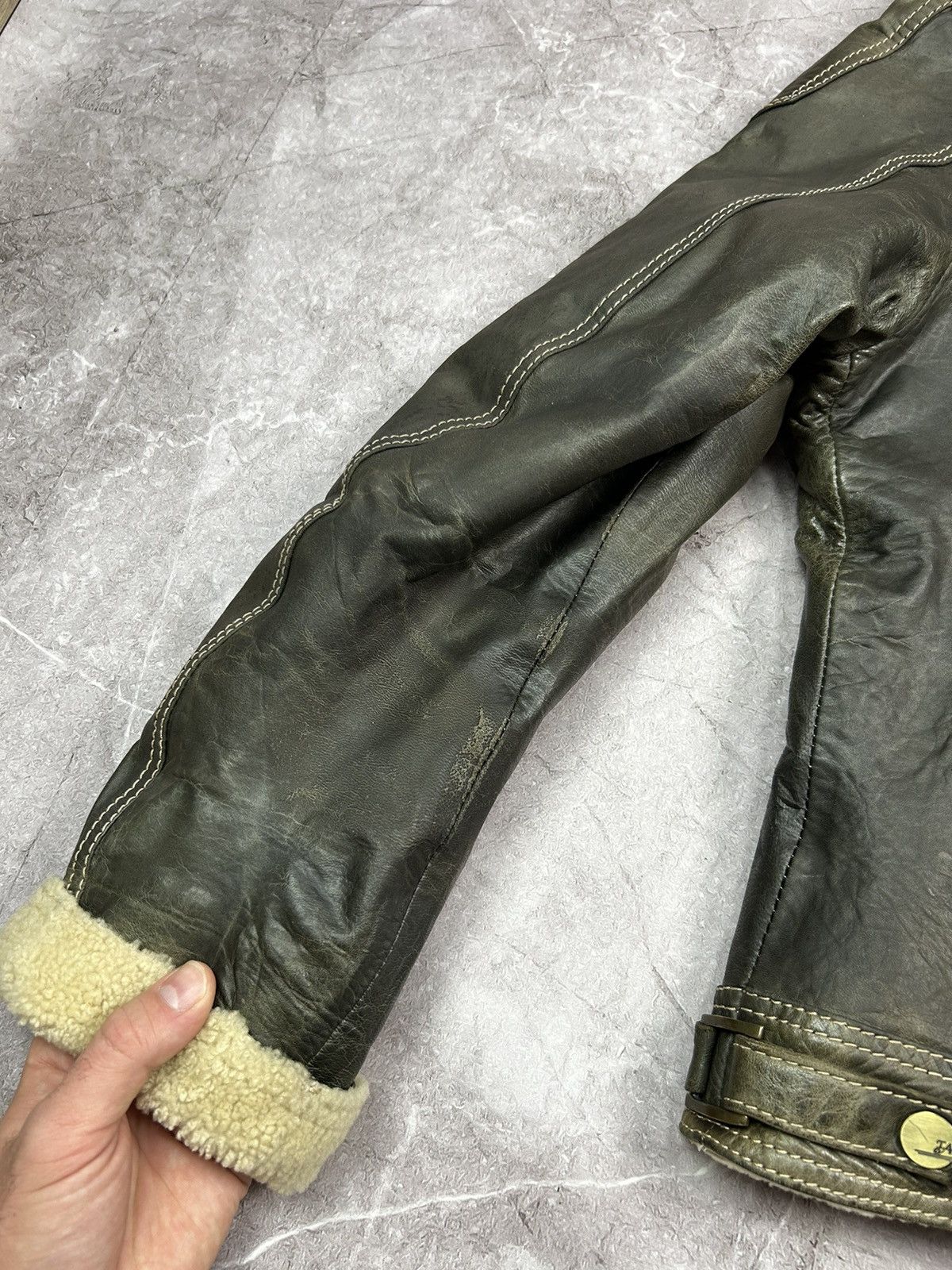 Vintage Leather Jacket faded crazy y2k Size US M / EU 48-50 / 2 - 20 Thumbnail