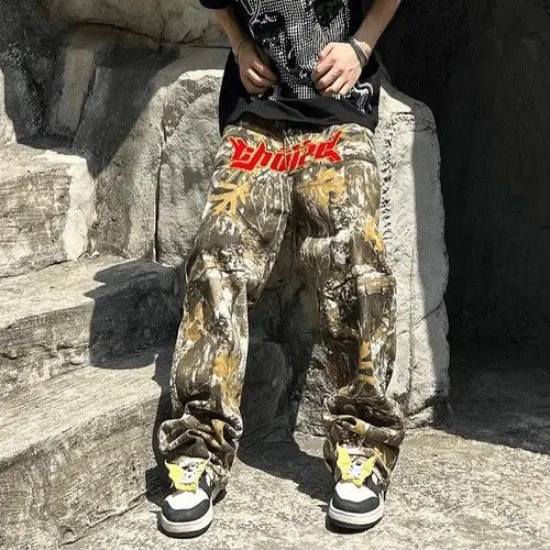 VIBE Embroidery Camo Cargo Pants Size US 32 / EU 48 - 1 Thumbnail