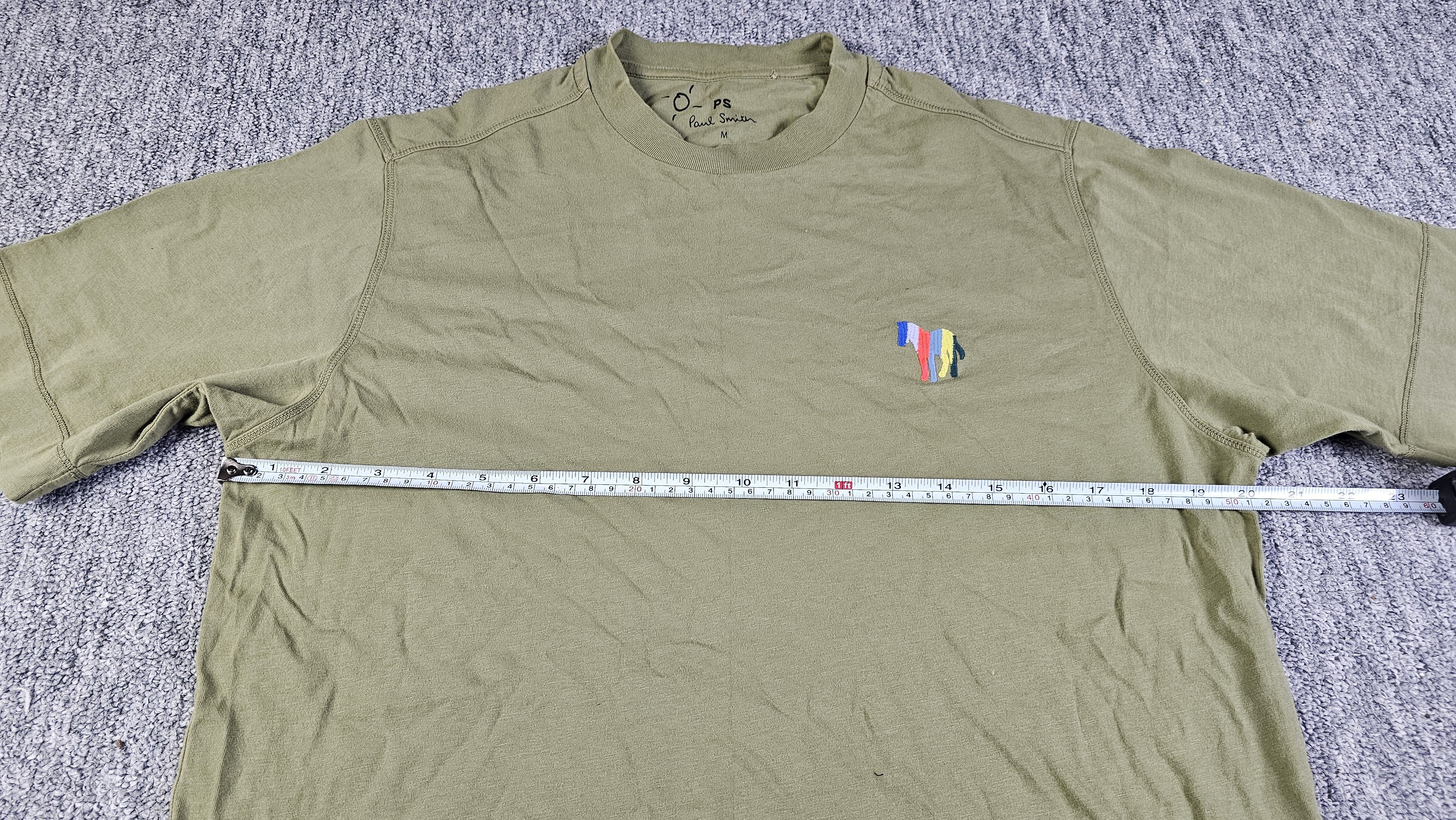 Paul Smith Paul Smith Zebra Logo Organic Cotton Tee Olive Green Men M Size US M / EU 48-50 / 2 - 8 Thumbnail