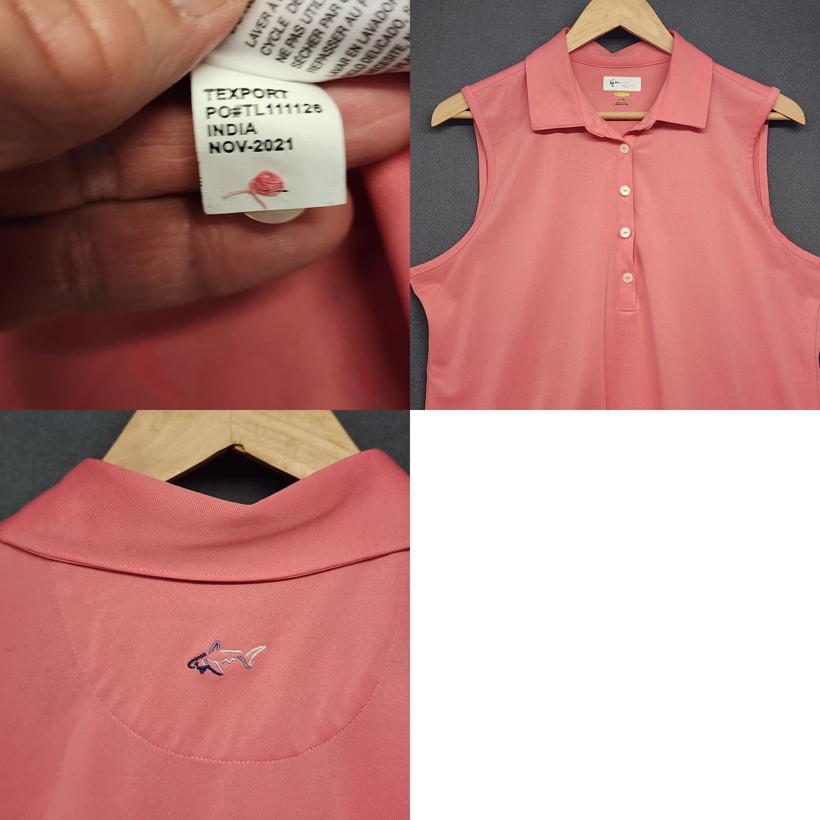 Vintage Greg Norman Women Tank Shirt Pink L Sleeveless Play Dry Tennis Pickleball Golf Top Size L / US 10 / IT 46 - 8 Thumbnail